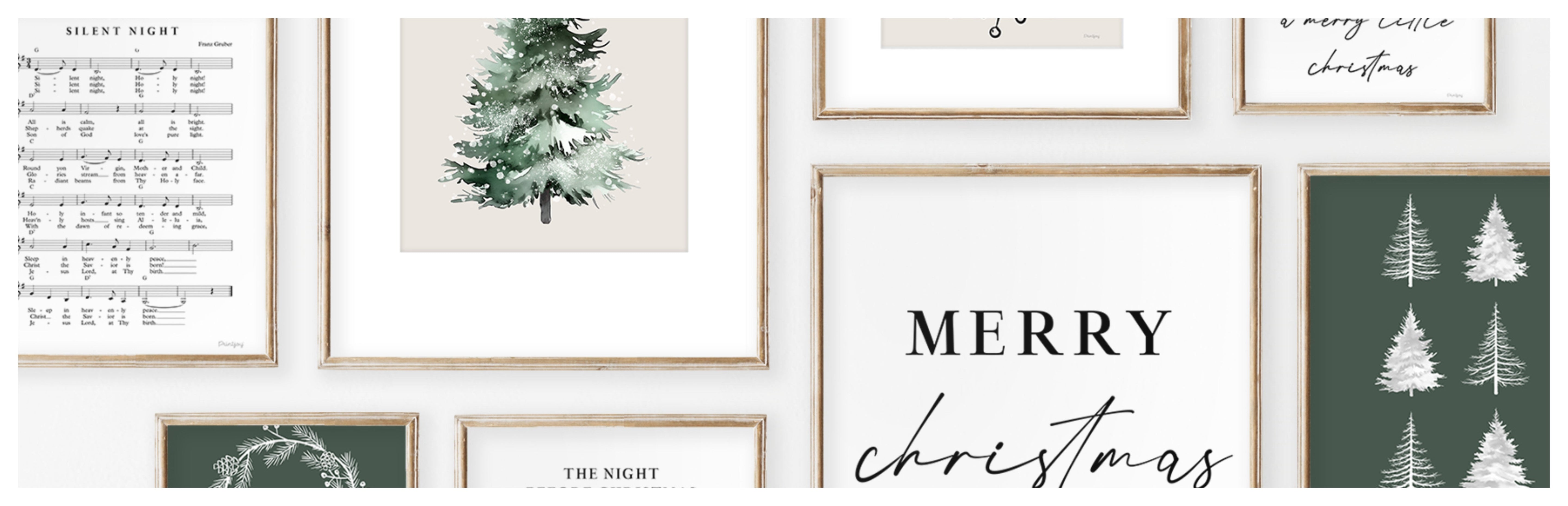 Free Printable Modern Transitional Christmas Wall Art Gallery