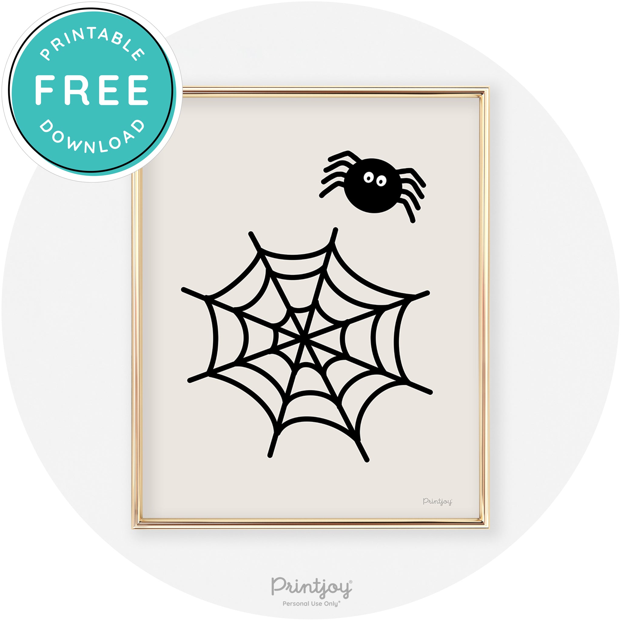 Spider Web Fun Cute Chic Halloween Wall Art Decor Free Printable - Printjoy