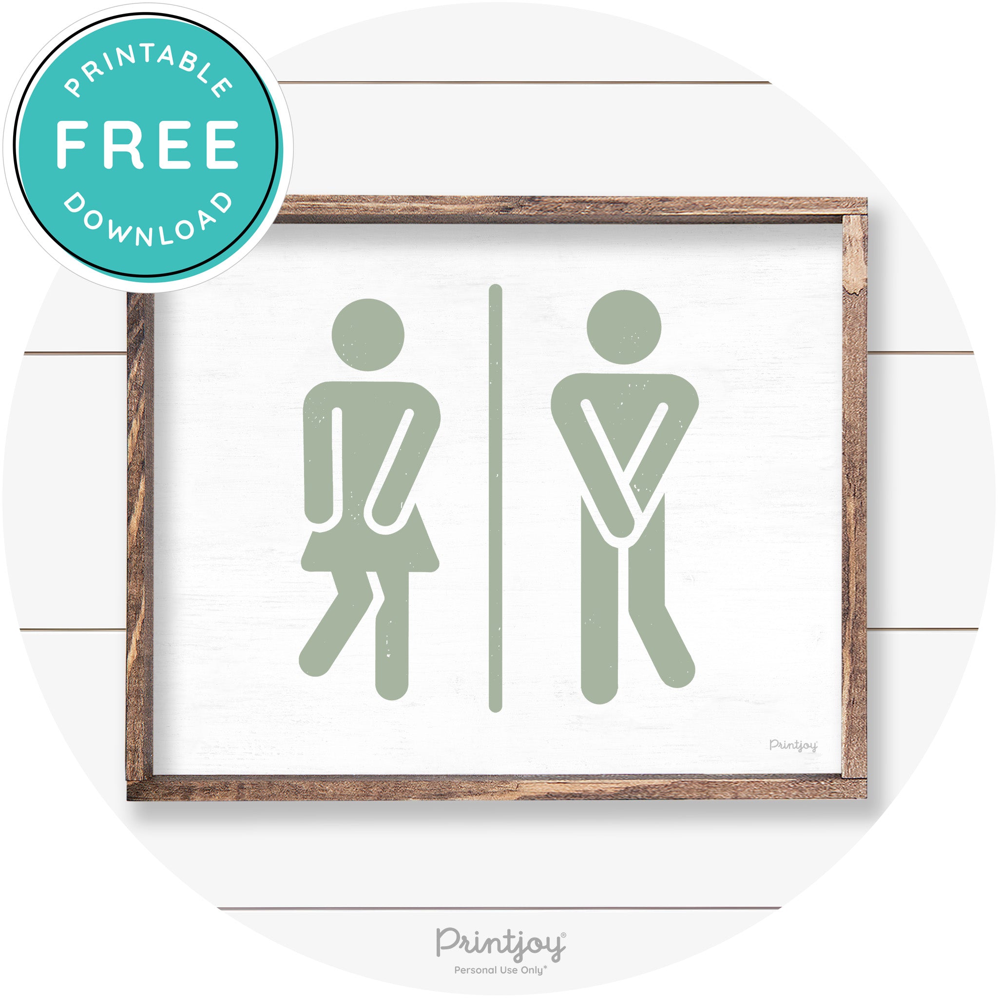 Gotta Go Potty Dance Restroom Sign Farmhouse Art Free Printable - Printjoy