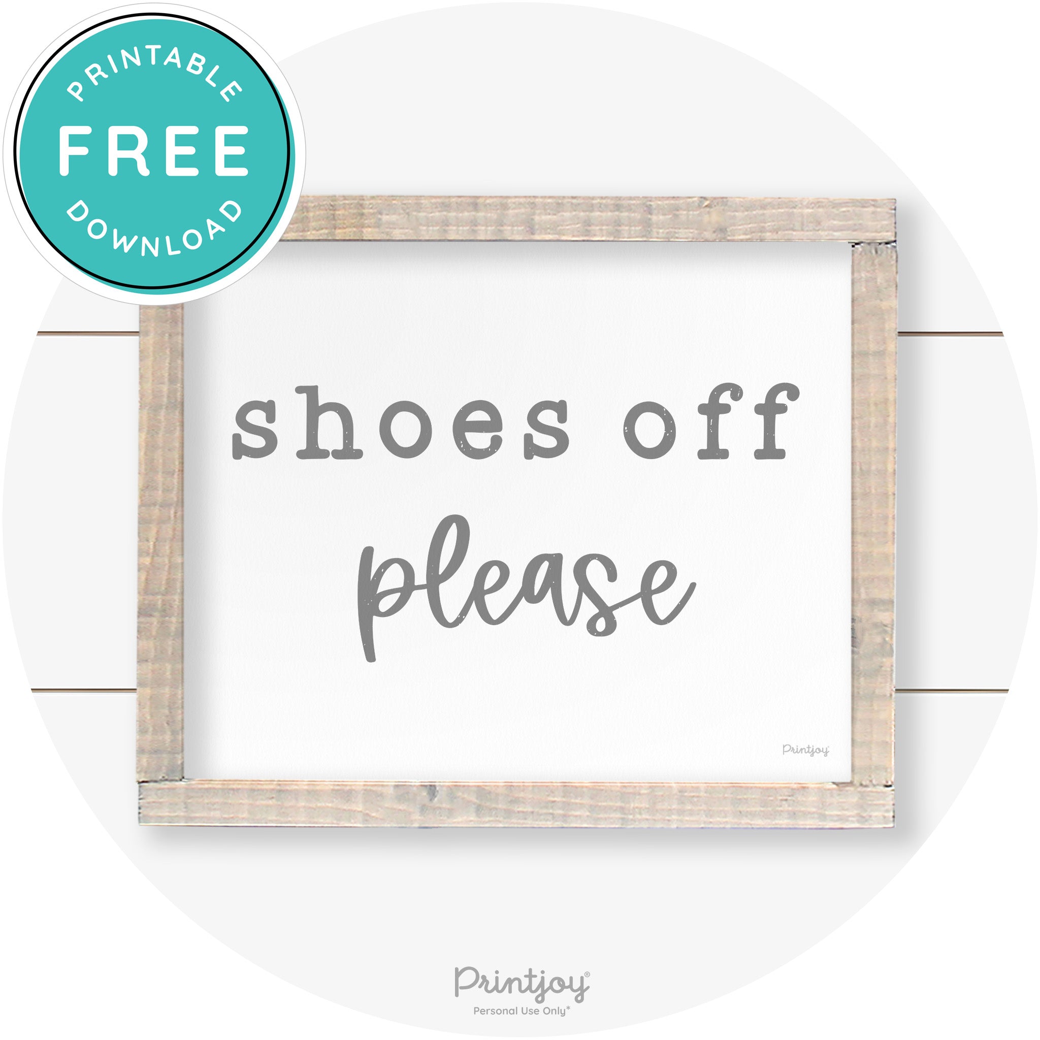Shoes Off Please Entryway Sign Farmhouse Wall Art Free Printable - Printjoy