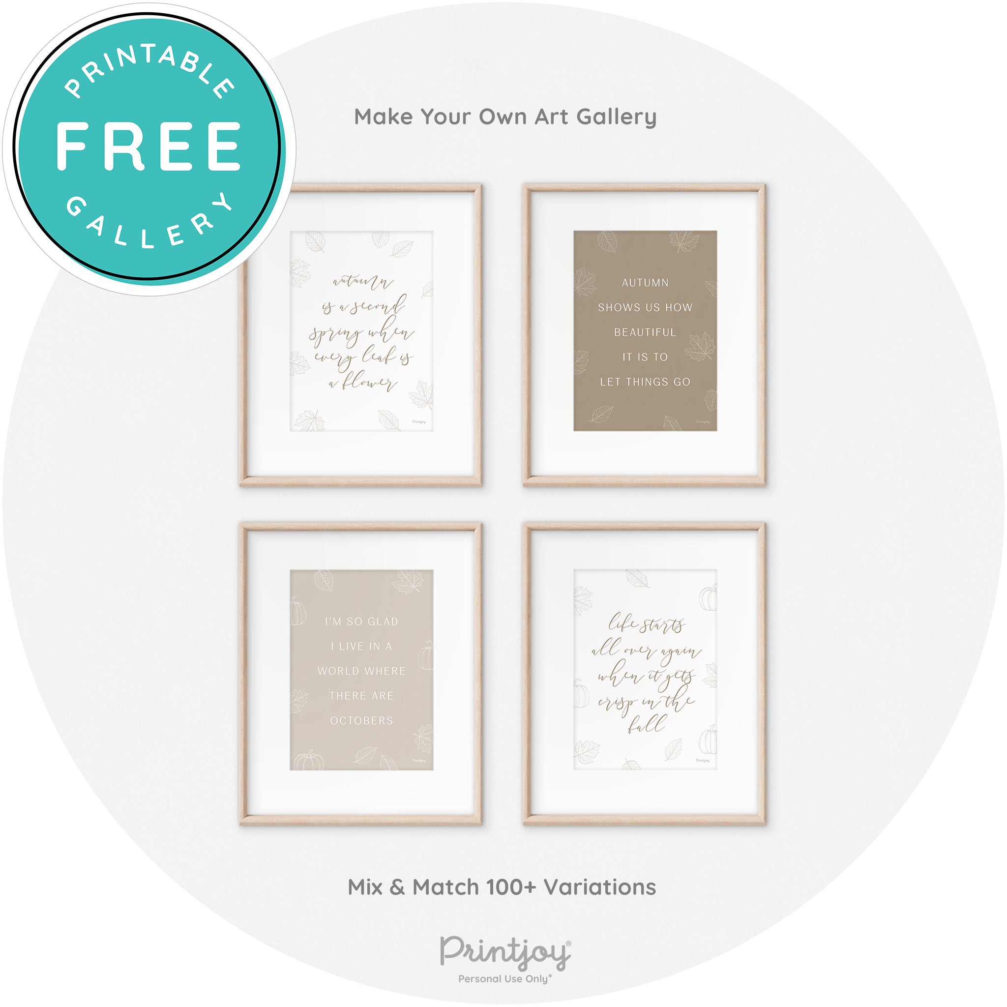 Fall Quote Autumn Let Things Go Transitional Wall Art Free Printable - Printjoy