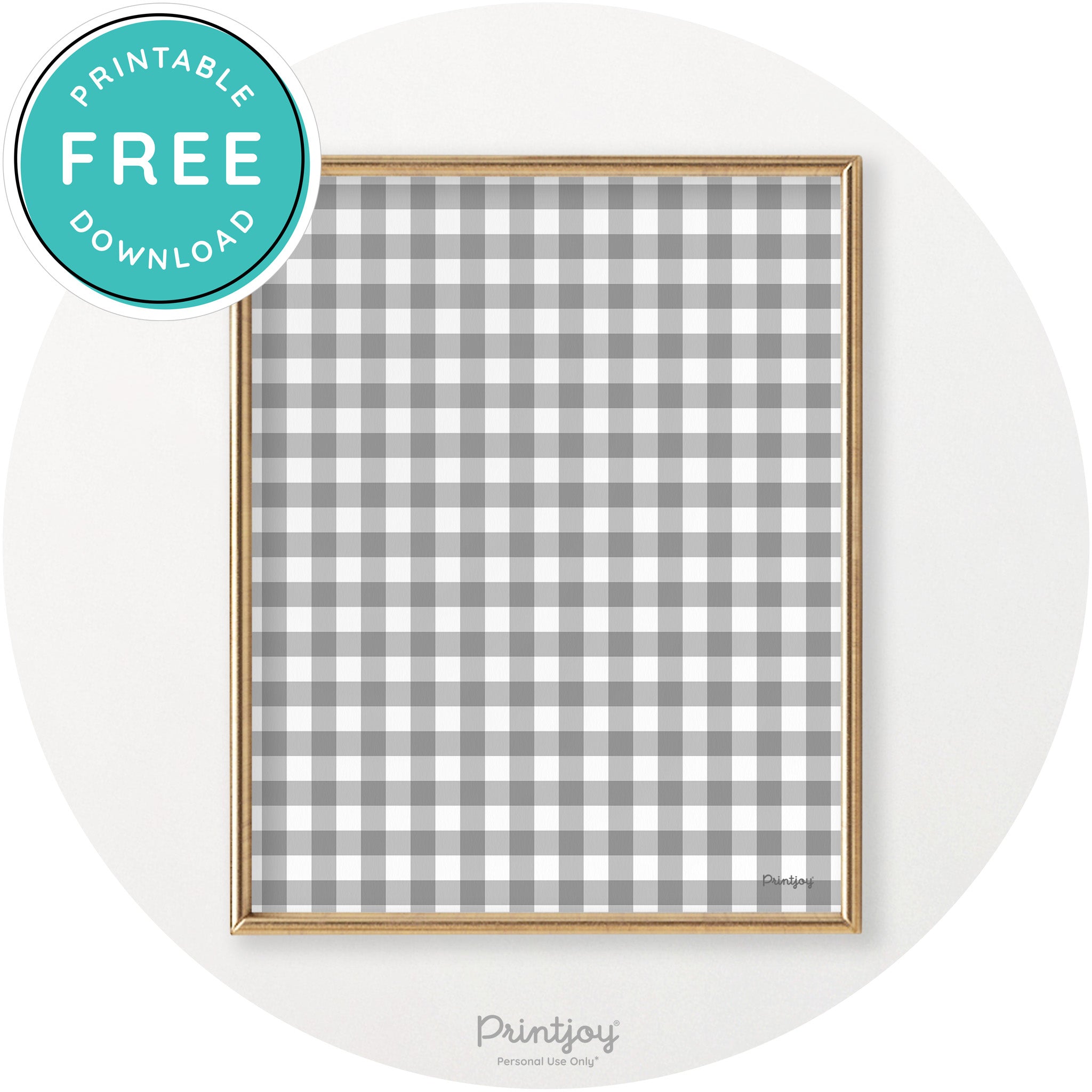 Thanksgiving Plaid Accent Modern Chic Wall Art Decor Free Printable - Printjoy
