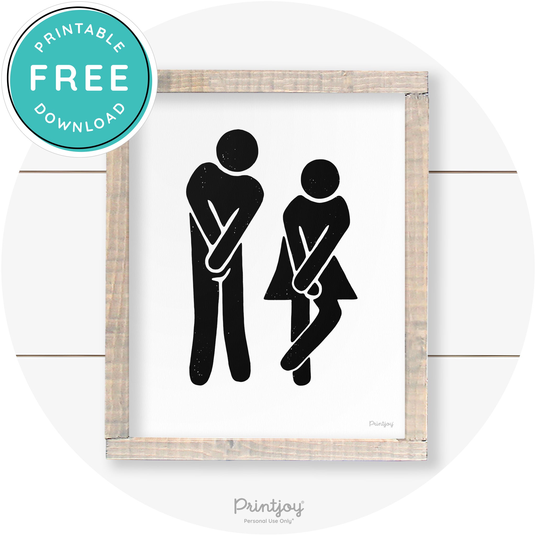 Potty Dance Gotta Go Sign Funny Farmhouse Wall Art Free Printable - Printjoy