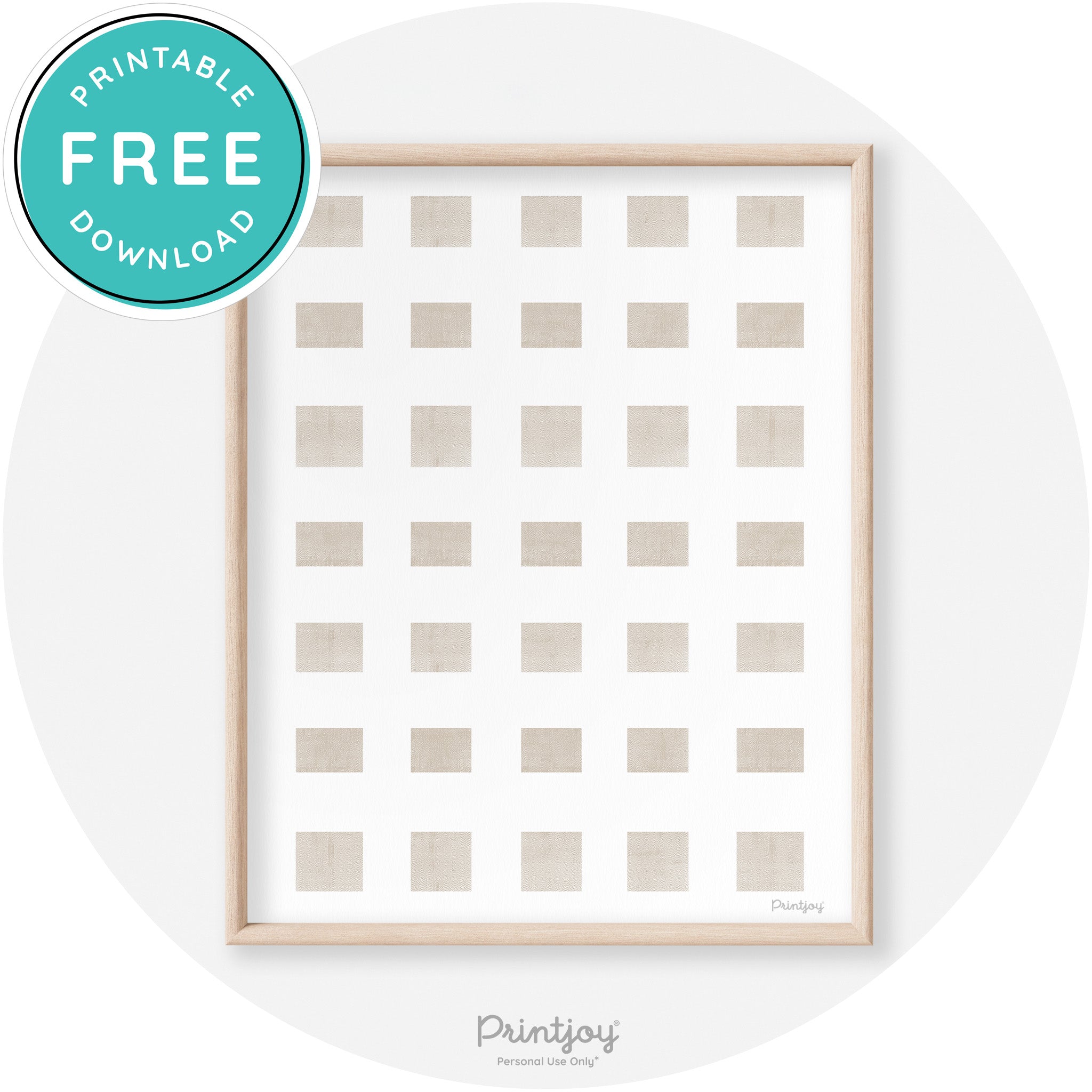 Fall Plaid Neutral Watercolor Modern Transitional Wall Art Free Printable