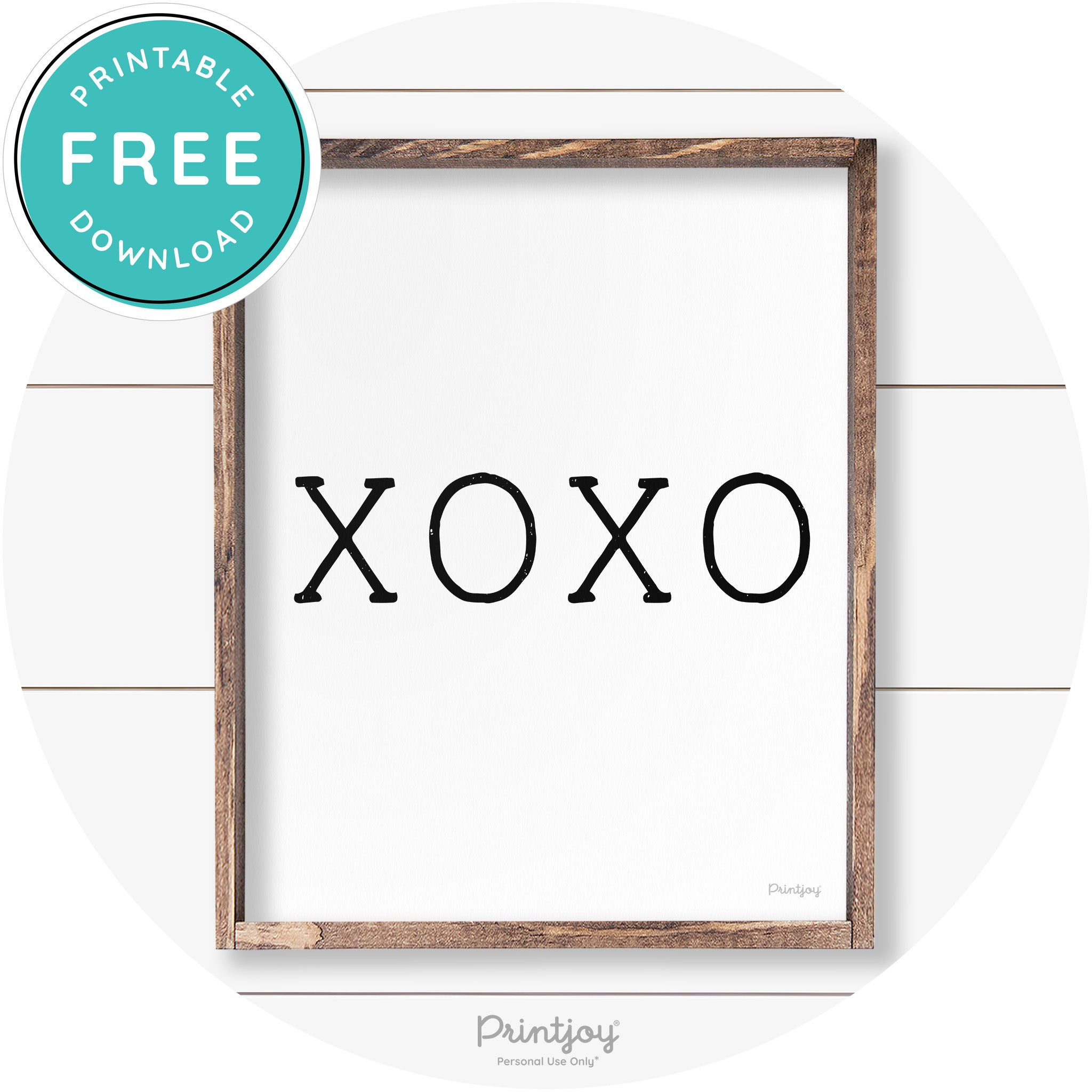 Xoxo Cute Couples Love Modern Farmhouse Wall Art Free Printable