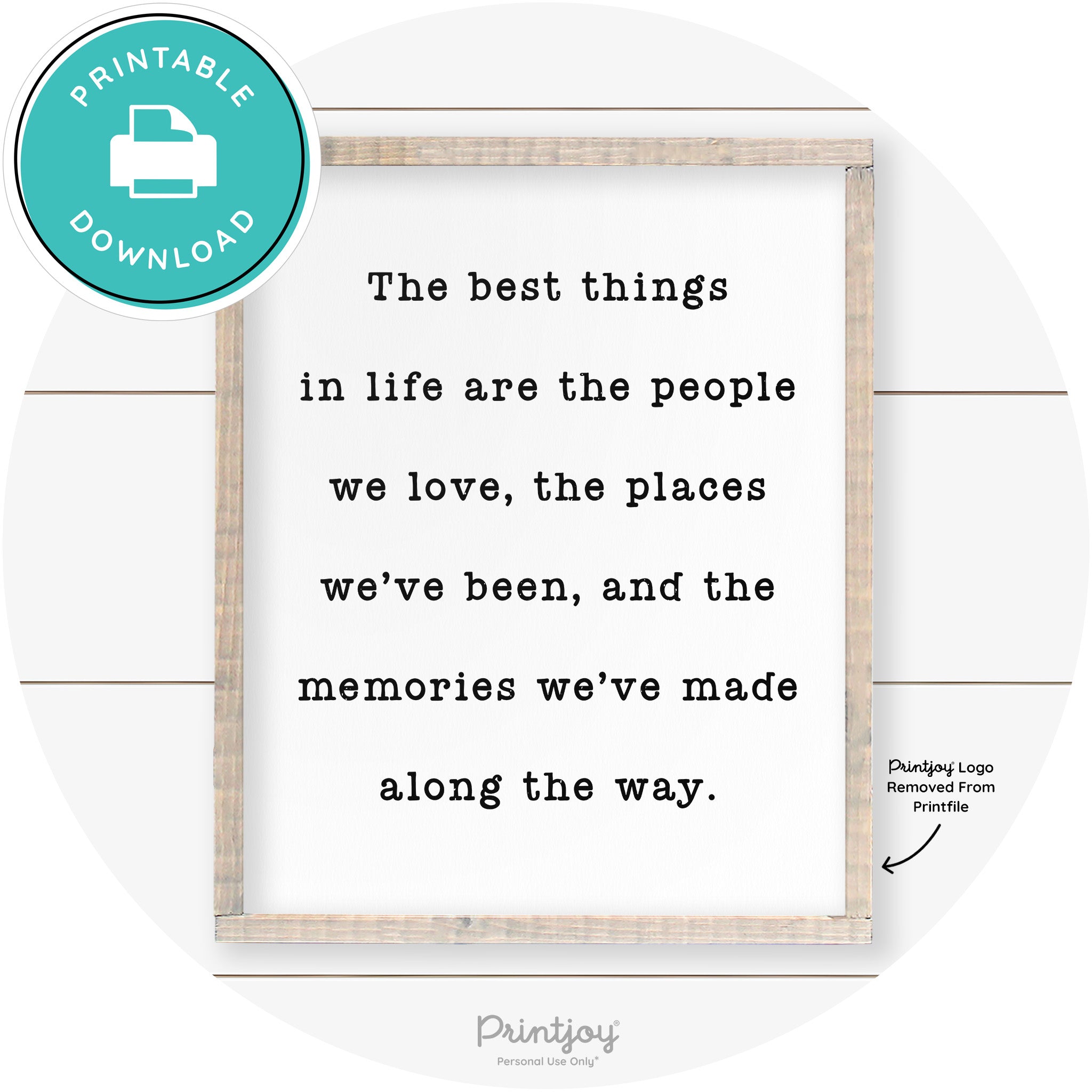 Best Things Quote Farmhouse Living Room Wall Art Free Printable - Printjoy