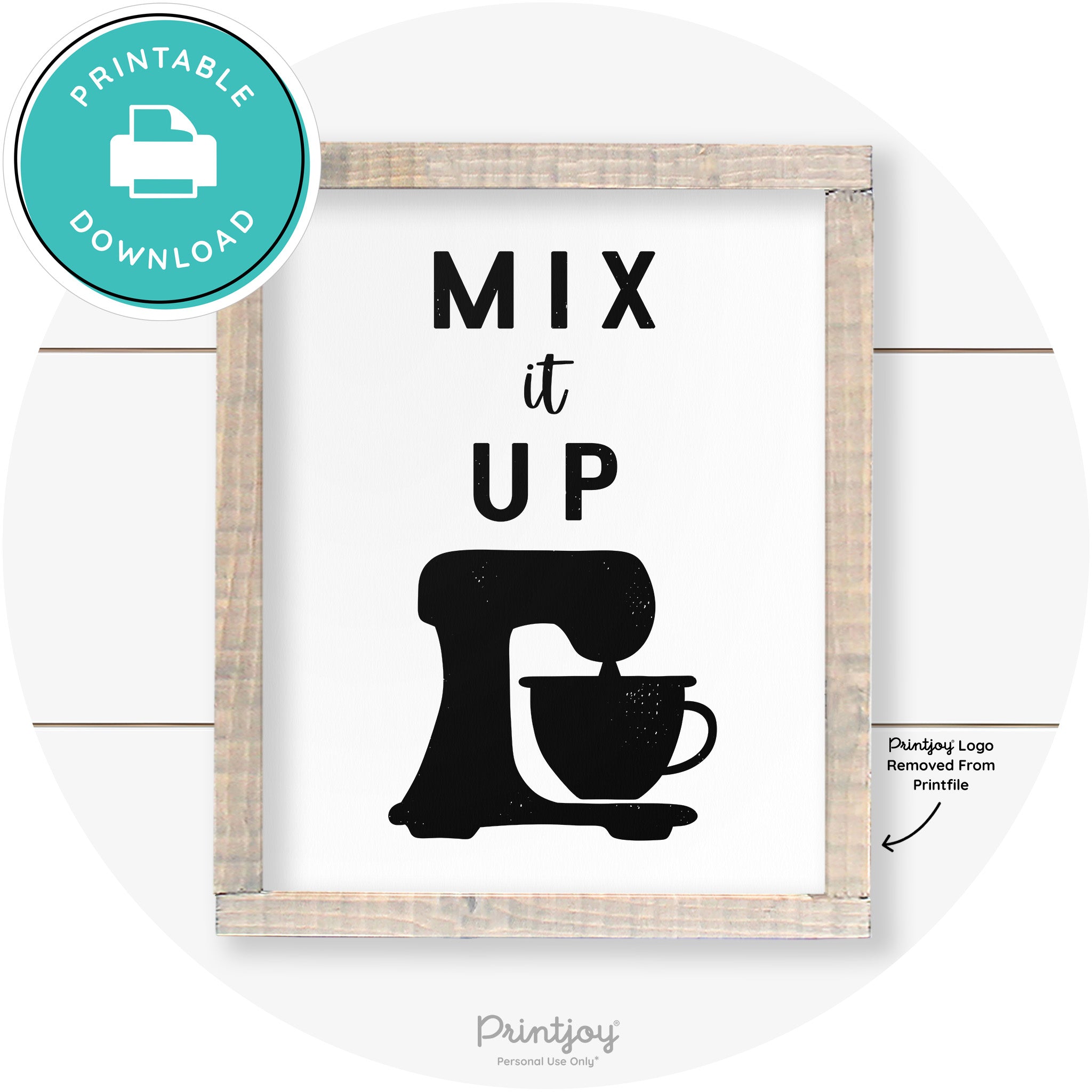 Mix It Up Mixer Beater Farmhouse Kitchen Wall Art Free Printable - Printjoy