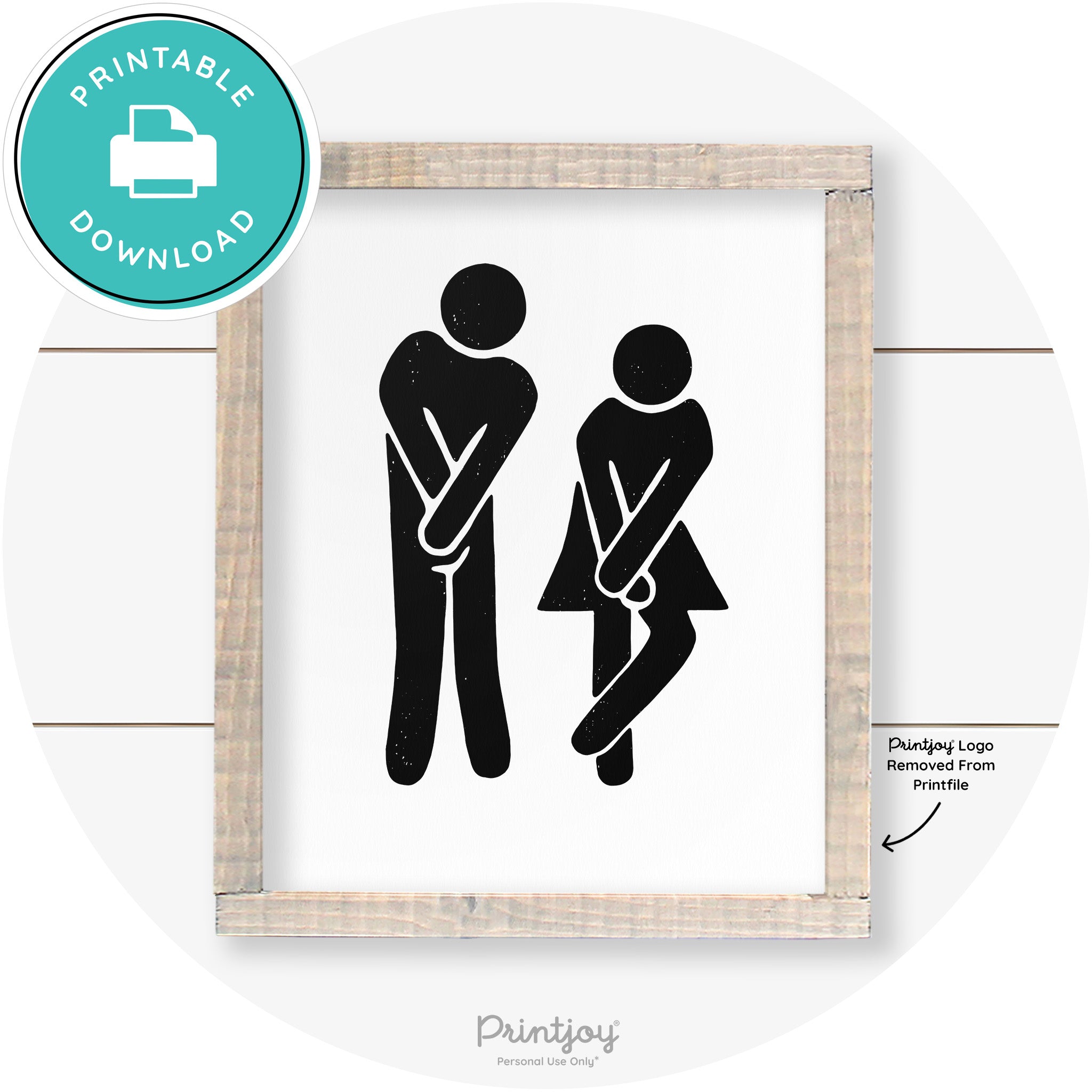Potty Dance Gotta Go Sign Funny Farmhouse Wall Art Free Printable - Printjoy