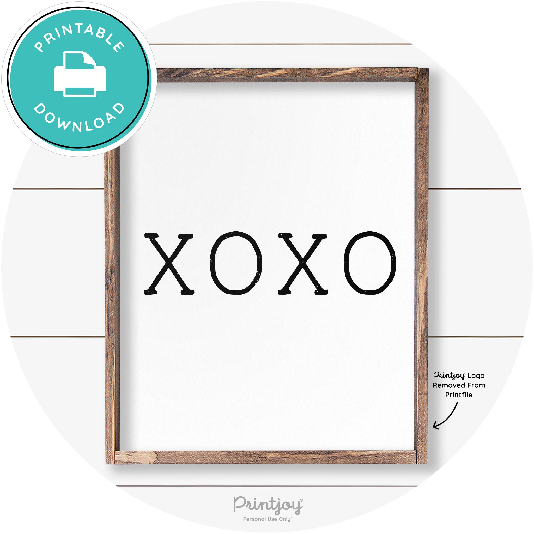 Xoxo Cute Couples Love Modern Farmhouse Wall Art Free Printable