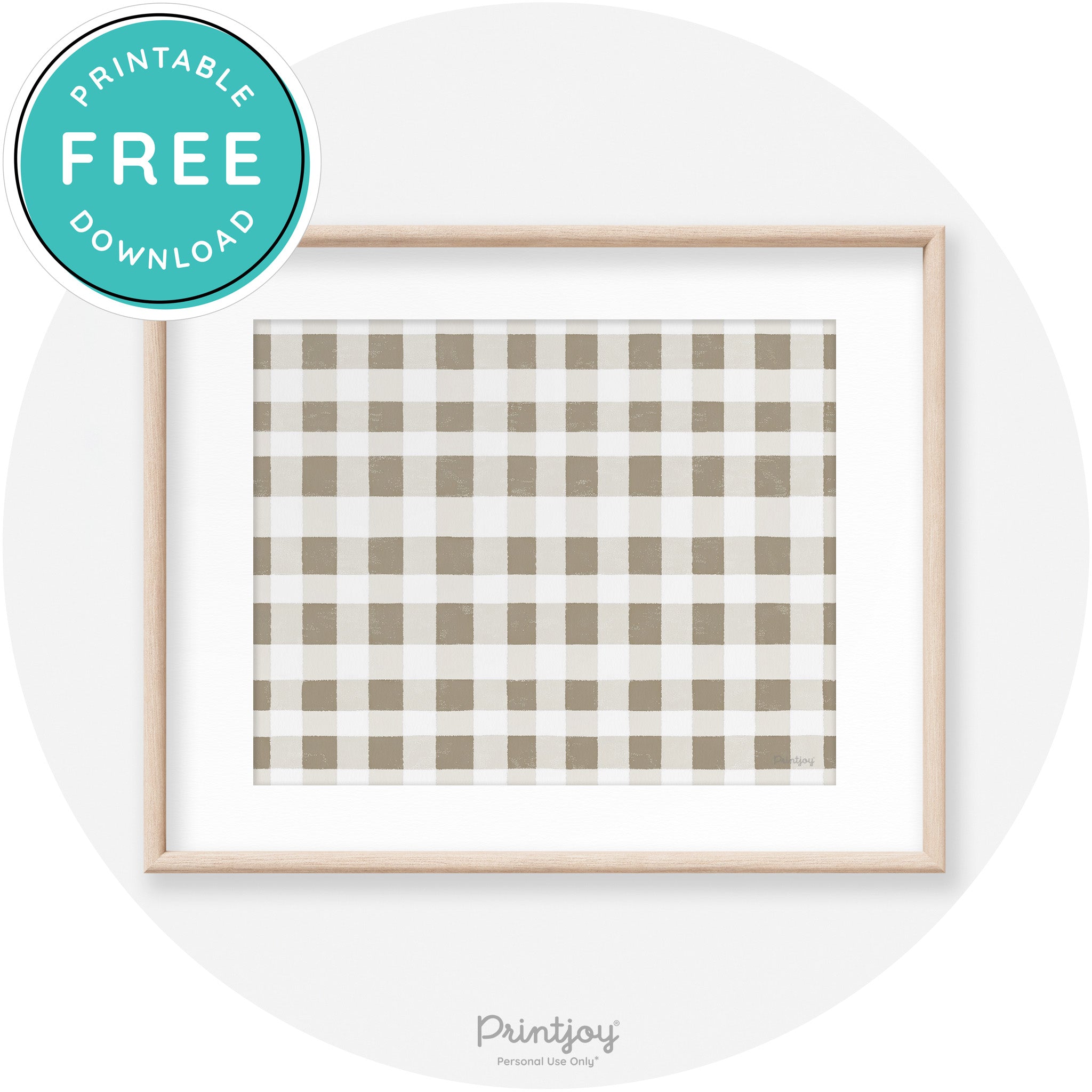 Fall Plaid Neutral Modern Transitional Decor Wall Art Free Printable