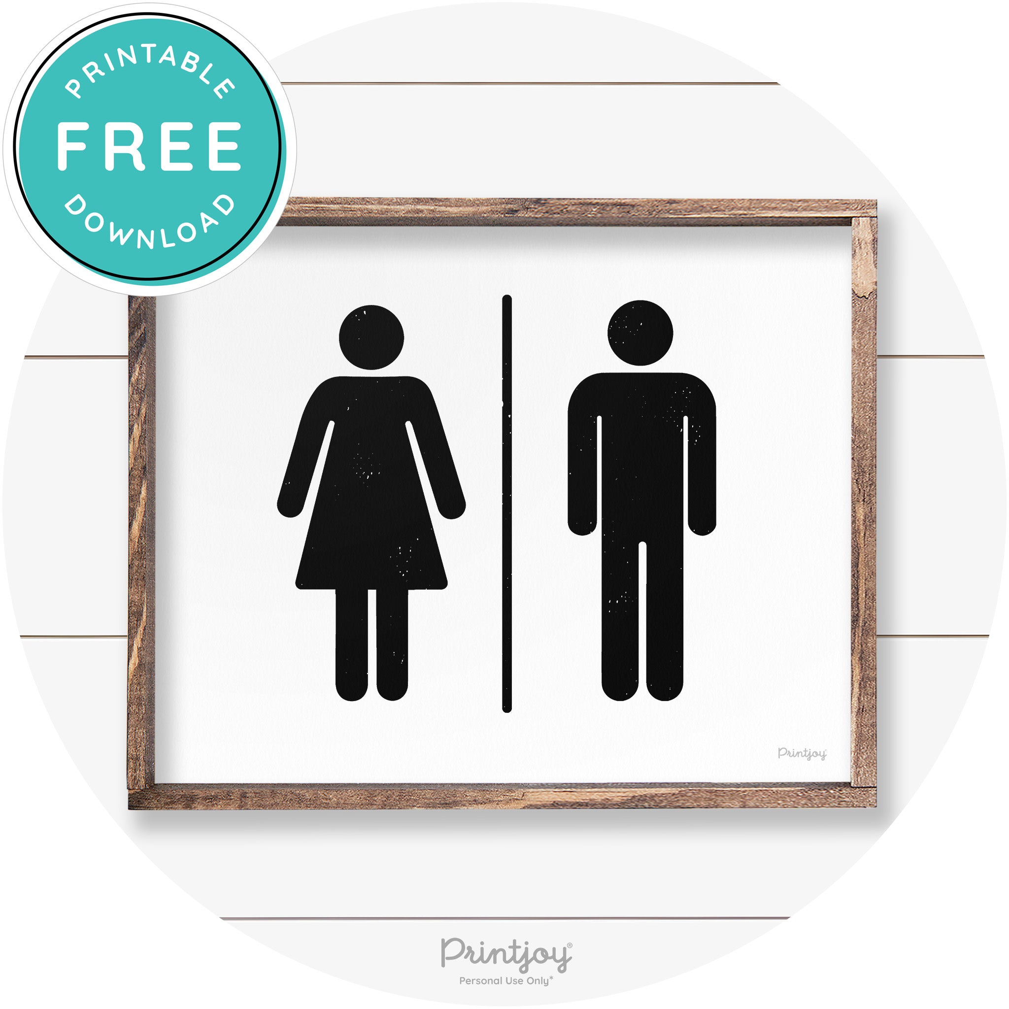 Restroom Sign Womens Mens Bathroom Farmhouse Art Free Printable