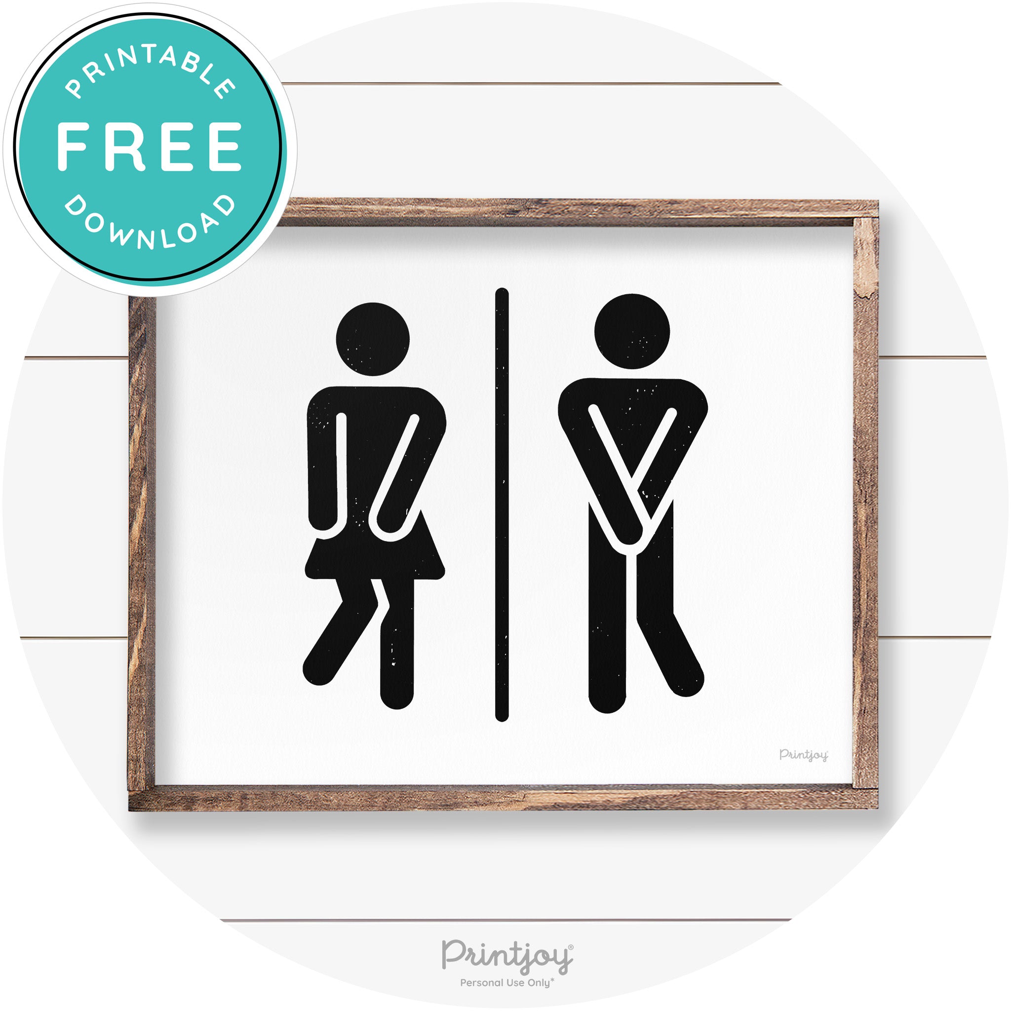 Gotta Go Potty Dance Restroom Sign Farmhouse Art Free Printable