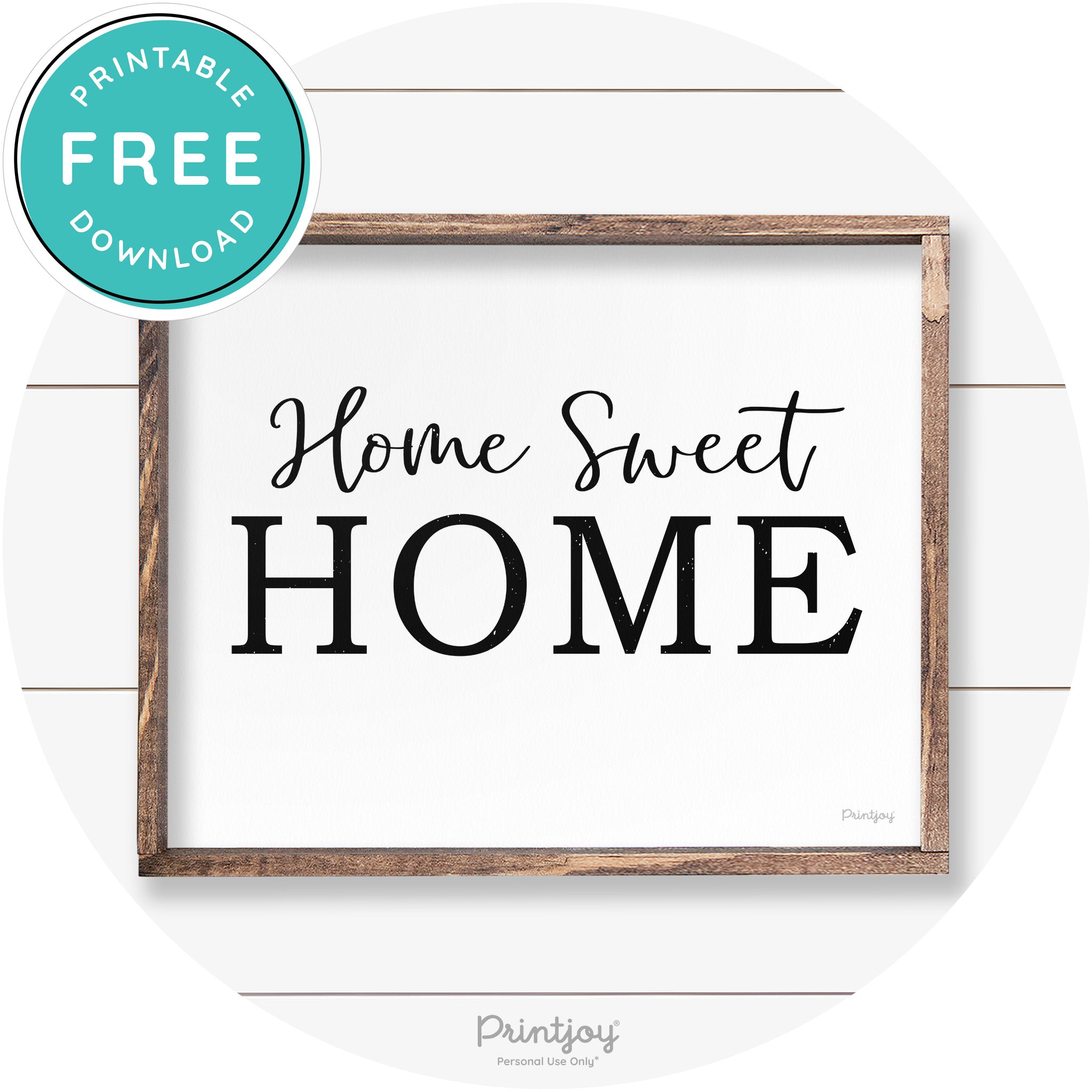 Home Sweet Home Living Room Farmhouse Wall Art Free Printable