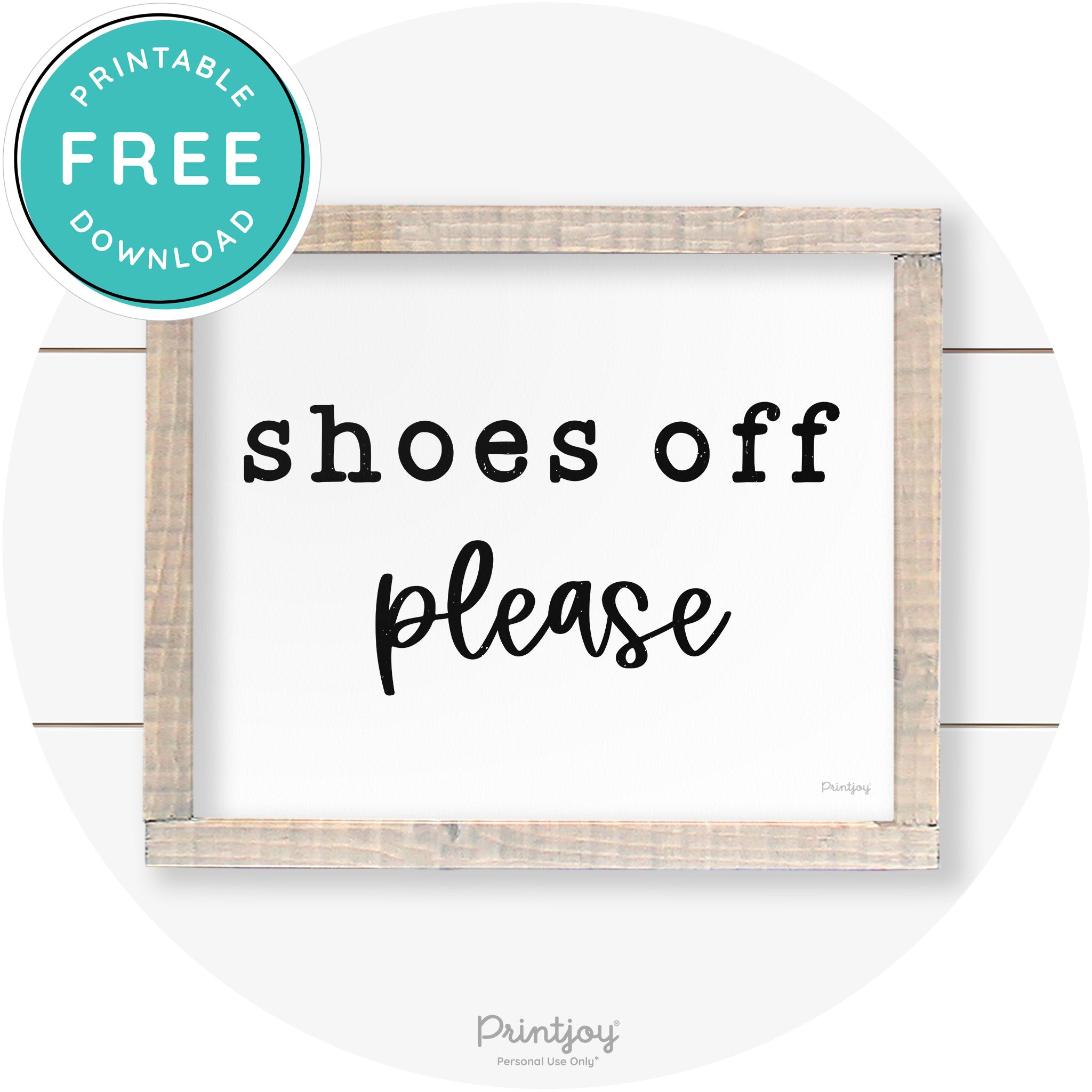 Shoes Off Please Entryway Sign Farmhouse Wall Art Free Printable
