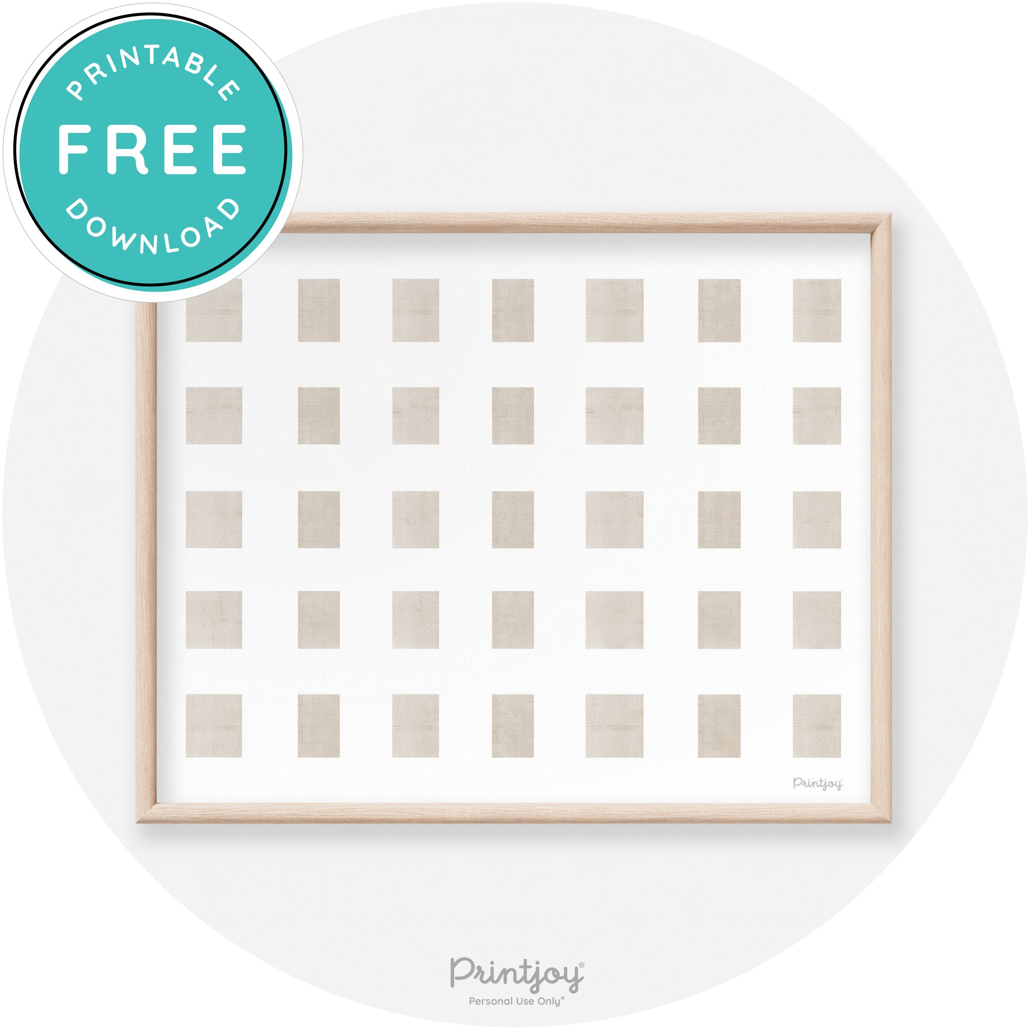 Fall Plaid Neutral Watercolor Modern Transitional Wall Art Free Printable