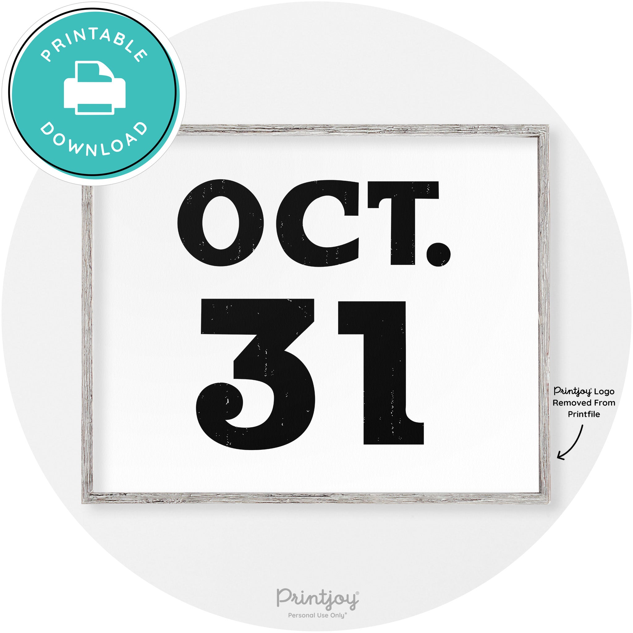 October 31 Halloween Day Vintage Halloween Wall Art Free Printable - Printjoy
