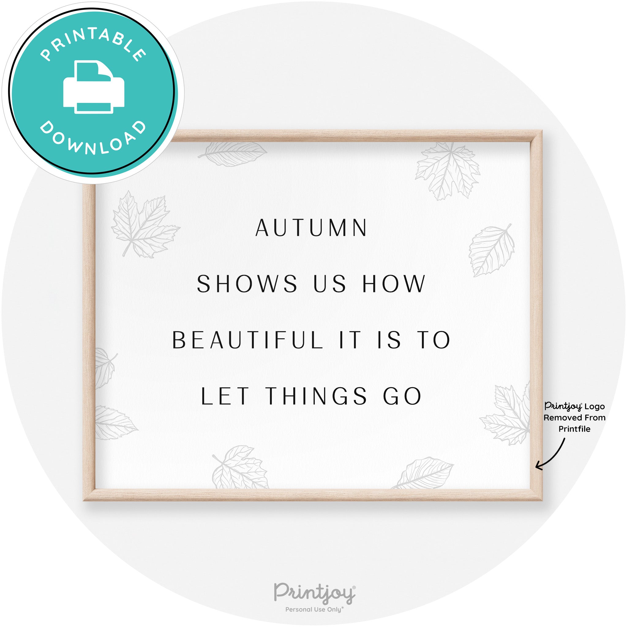 Fall Quote Autumn Let Things Go Transitional Wall Art Free Printable - Printjoy