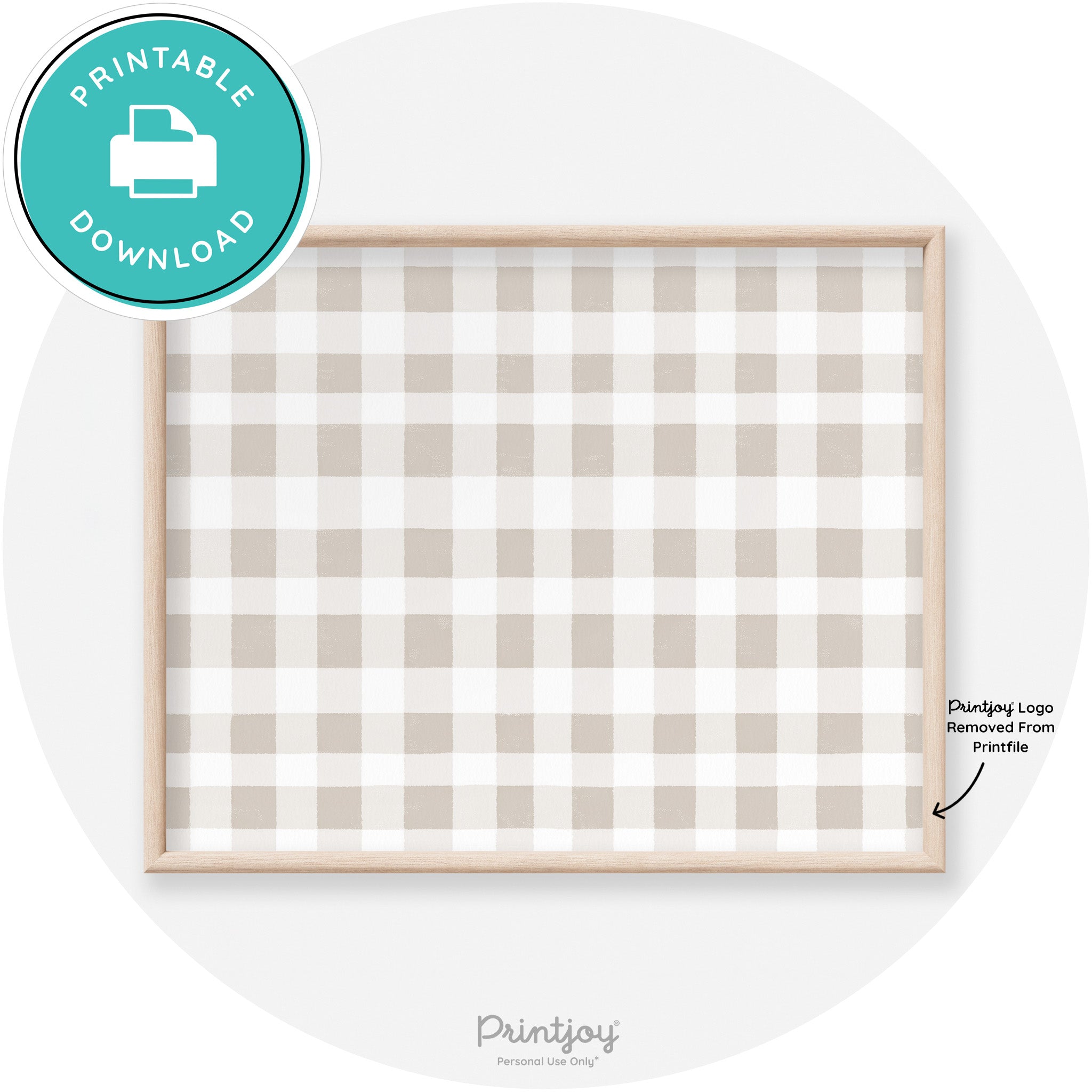 Fall Plaid Neutral Modern Transitional Decor Wall Art Free Printable