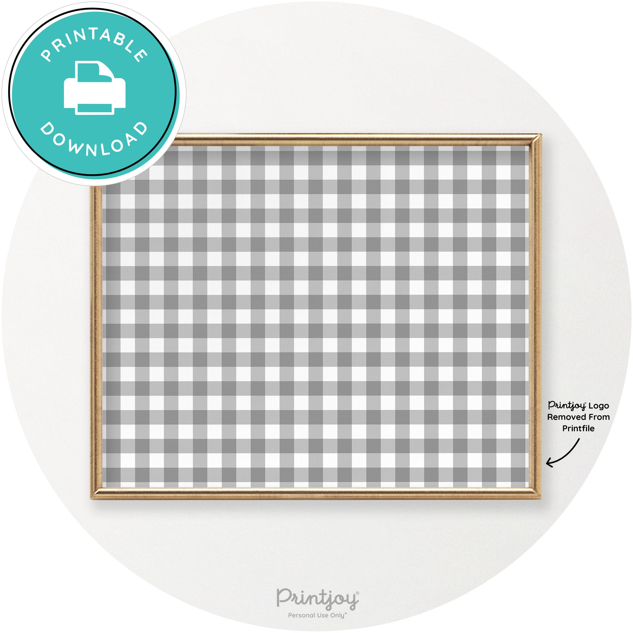 Thanksgiving Plaid Accent Modern Chic Wall Art Decor Free Printable - Printjoy