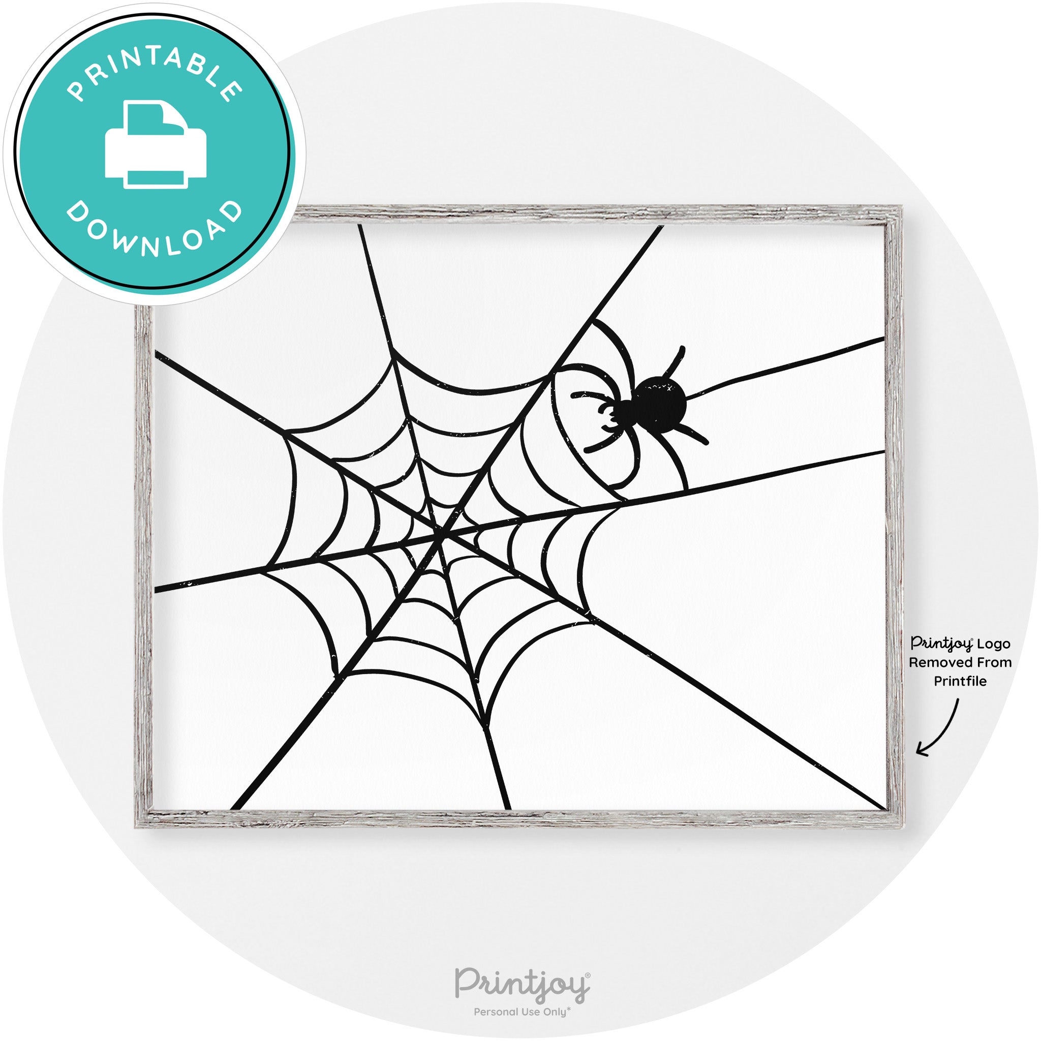 Halloween Spider Web Modern Vintage Wall Art Free Printable - Printjoy