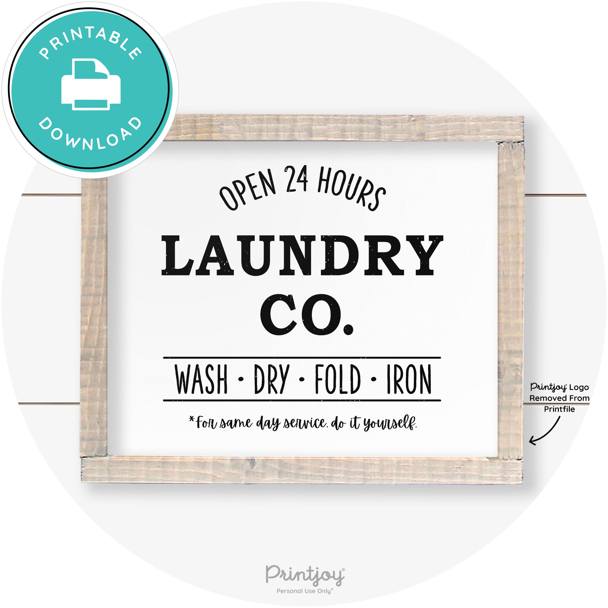 Laundry Co Do It Yourself Funny Farmhouse Wall Art Free Printable - Printjoy