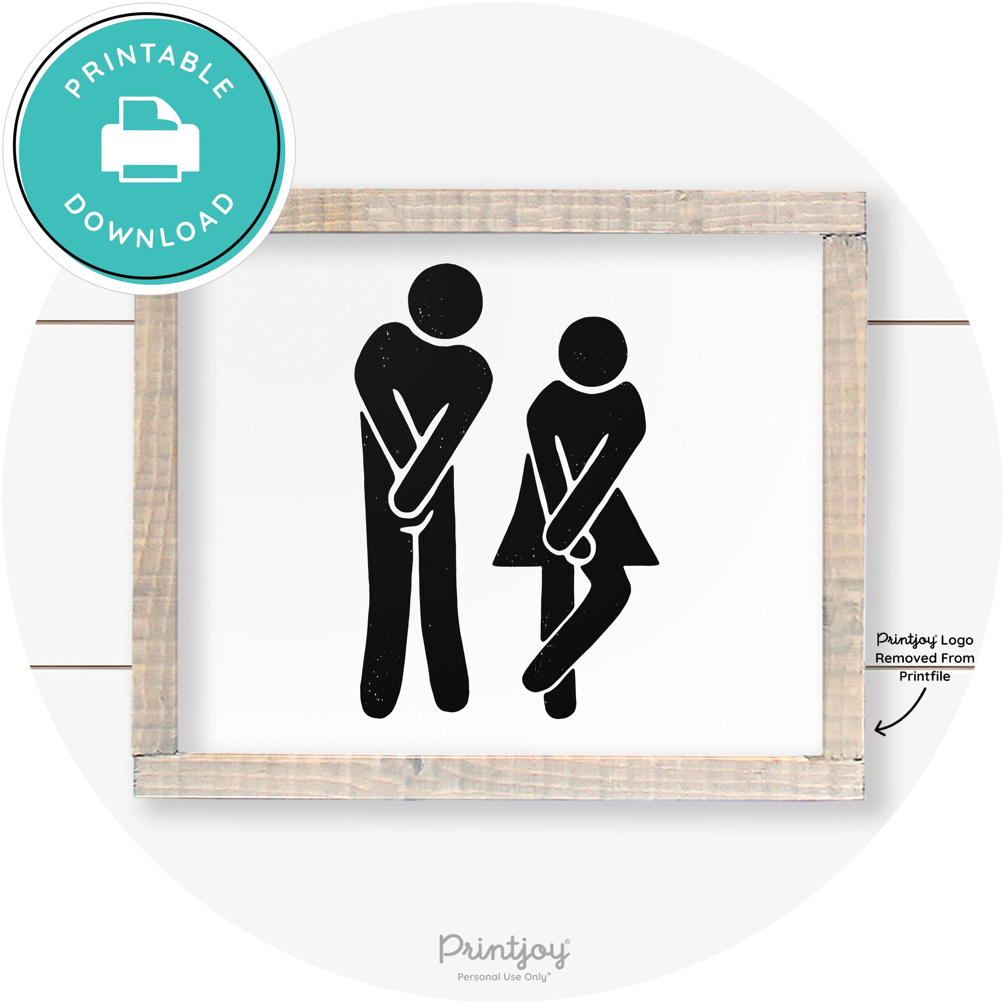 Potty Dance Gotta Go Sign Funny Farmhouse Wall Art Free Printable - Printjoy