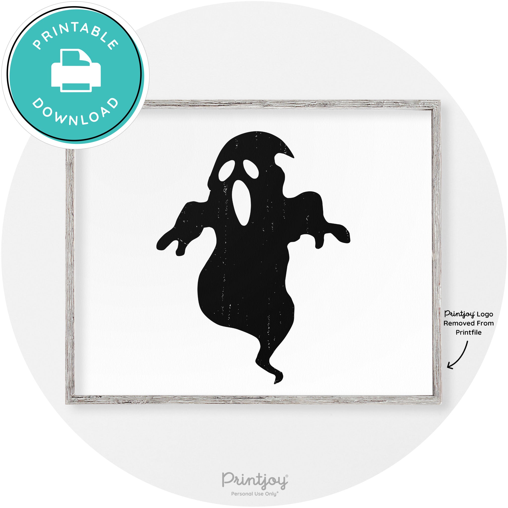 Spooky Ghost Boogie Man Halloween Vintage Wall Art Free Printable - Printjoy