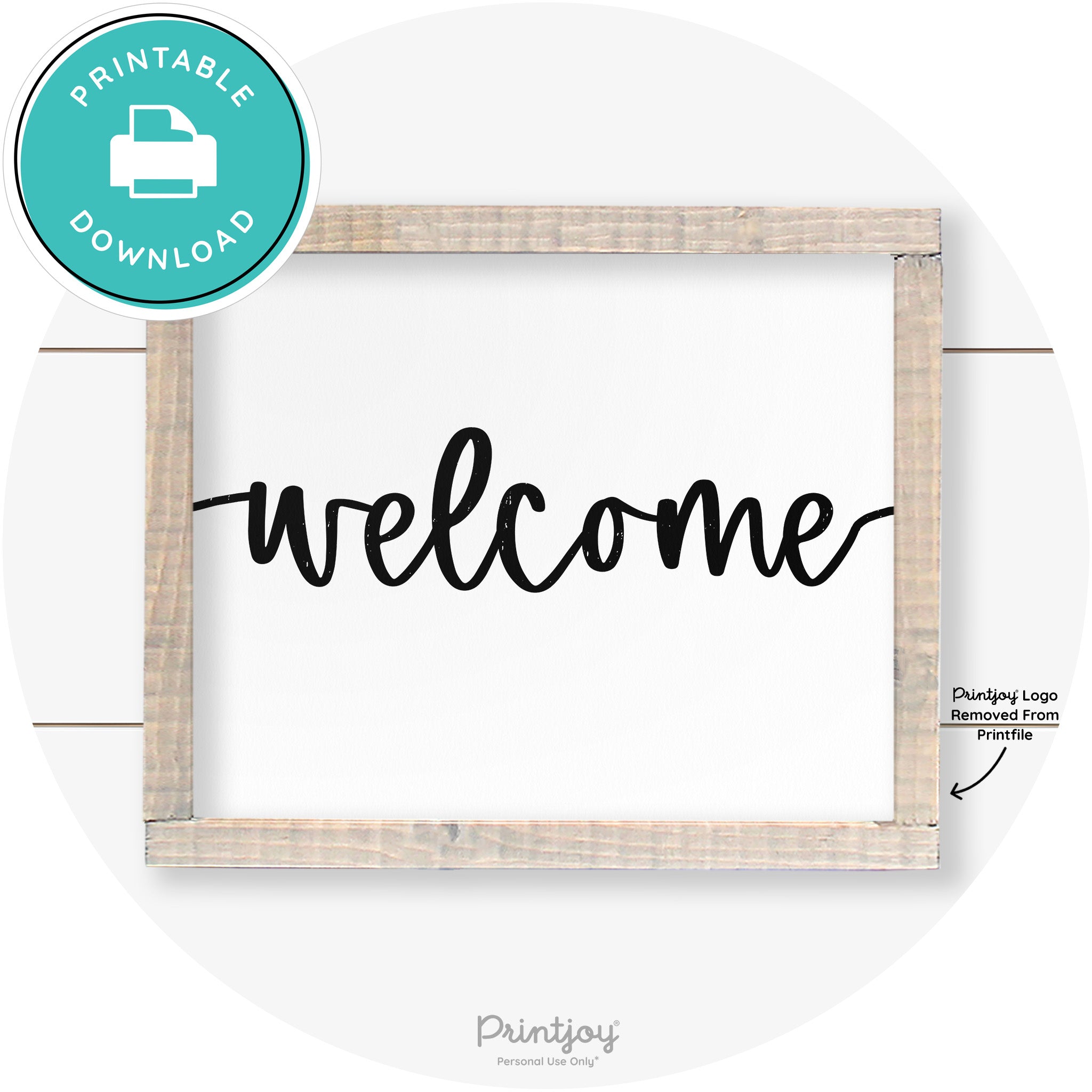 Welcome Entryway Sign Cute Farmhouse Wall Art Decor Free Printable