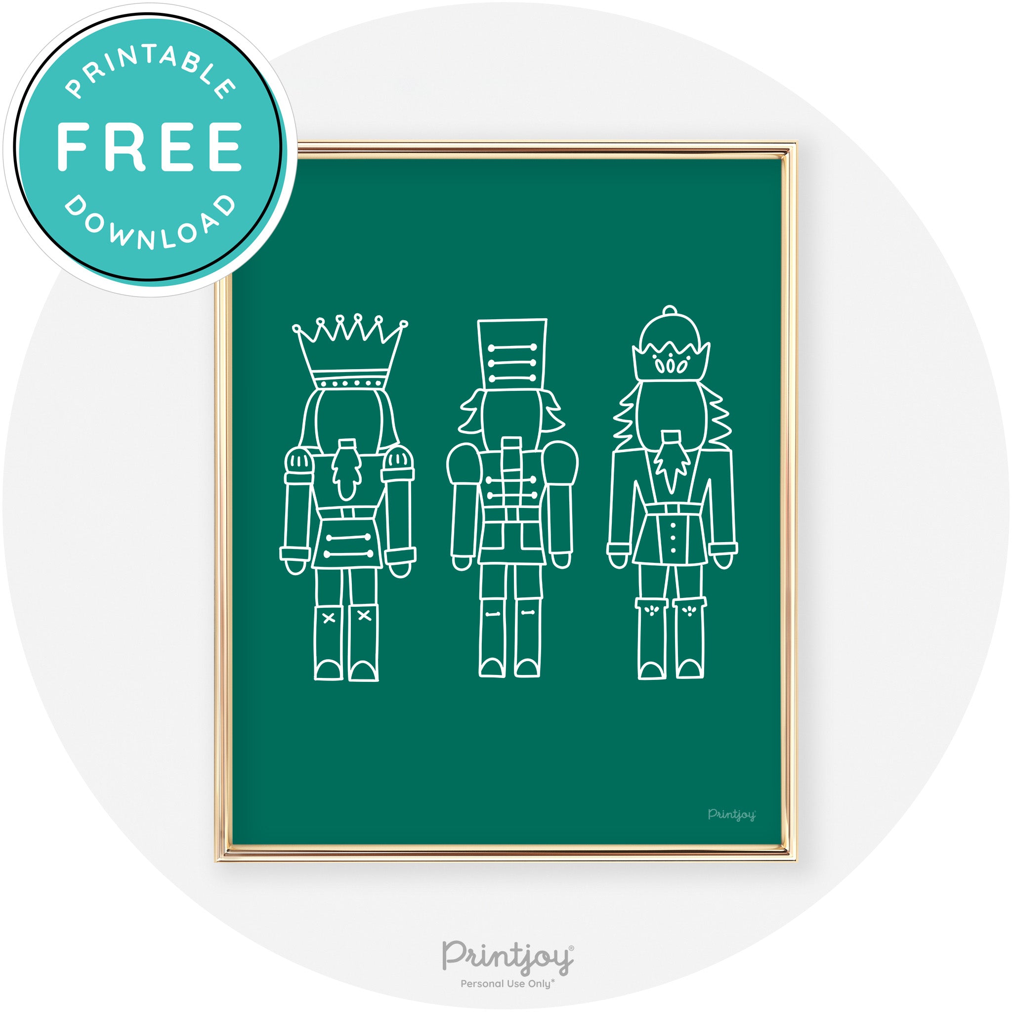 Nutcrackers Line Art Cute Modern Chic Wall Art Decor Free Printable - Printjoy