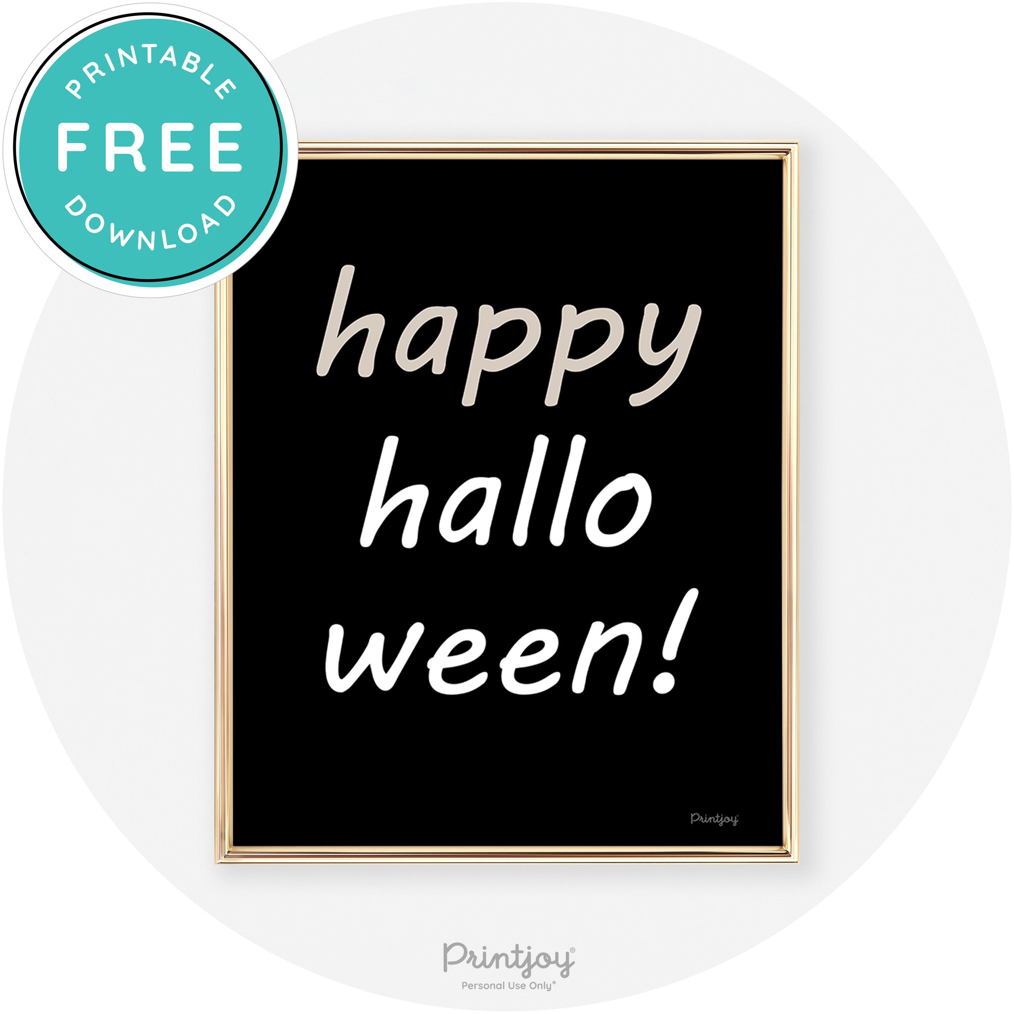 Happy Halloween Fun Cute Chic Halloween Wall Art Free Printable - Printjoy