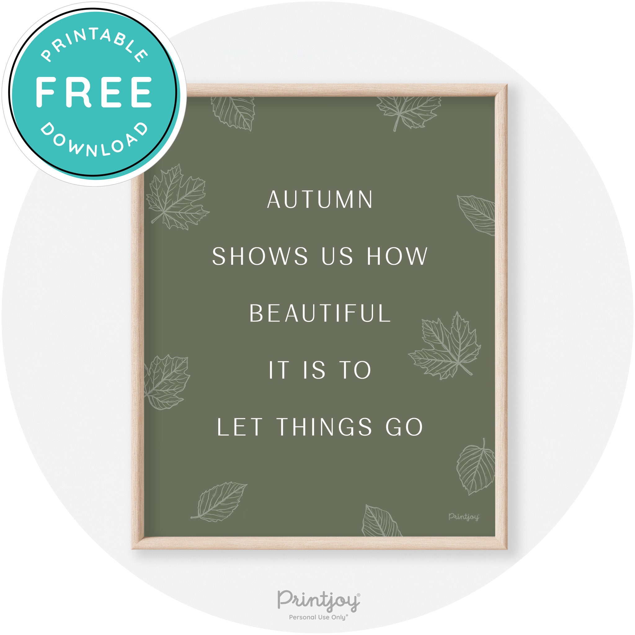 Fall Quote Autumn Let Things Go Transitional Wall Art Free Printable - Printjoy