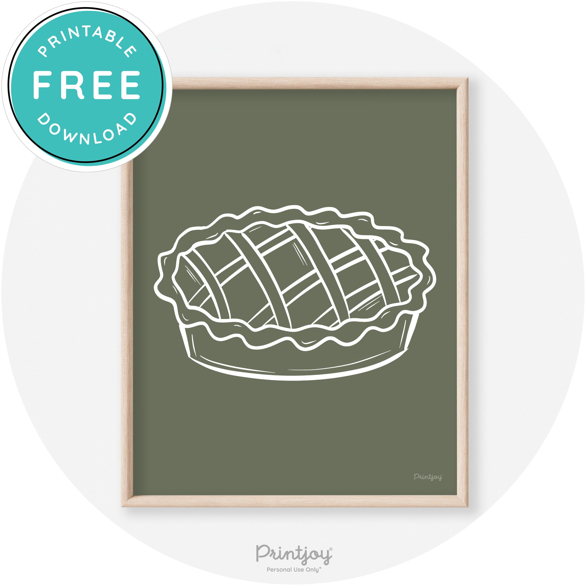 Pie Drawing Thanksgiving Modern Transitional Wall Art Free Printable - Printjoy