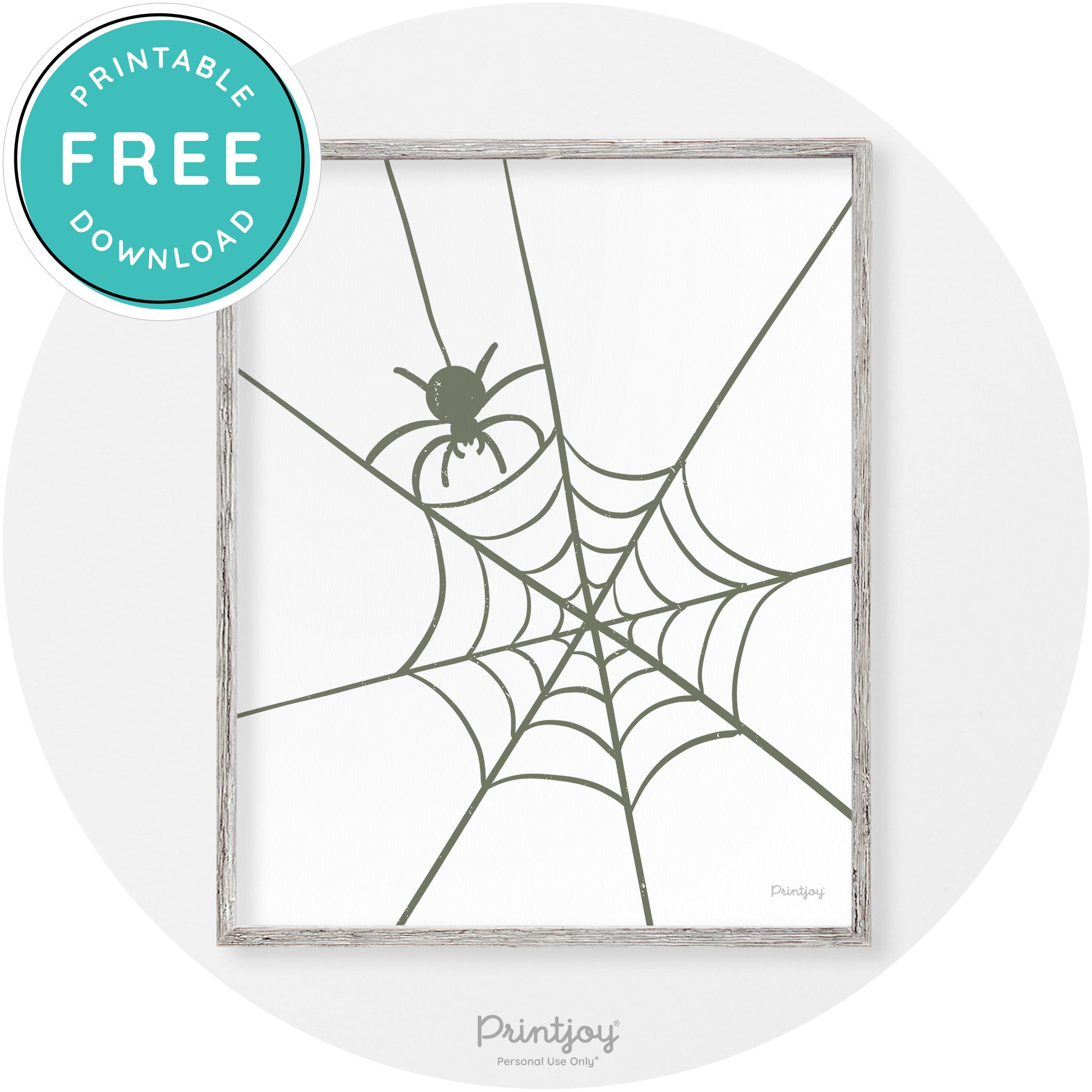 Halloween Spider Web Modern Vintage Wall Art Free Printable - Printjoy