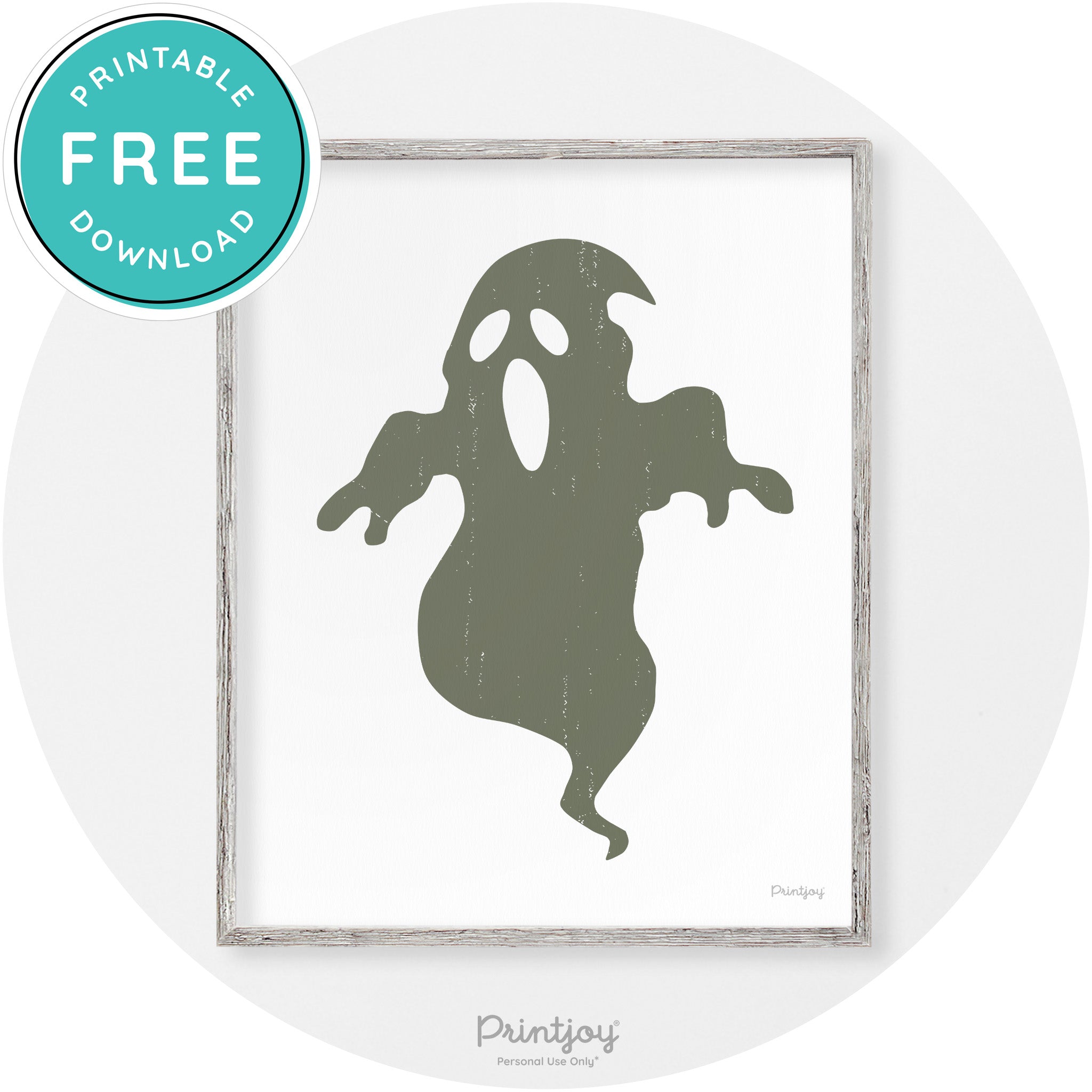 Spooky Ghost Boogie Man Halloween Vintage Wall Art Free Printable - Printjoy