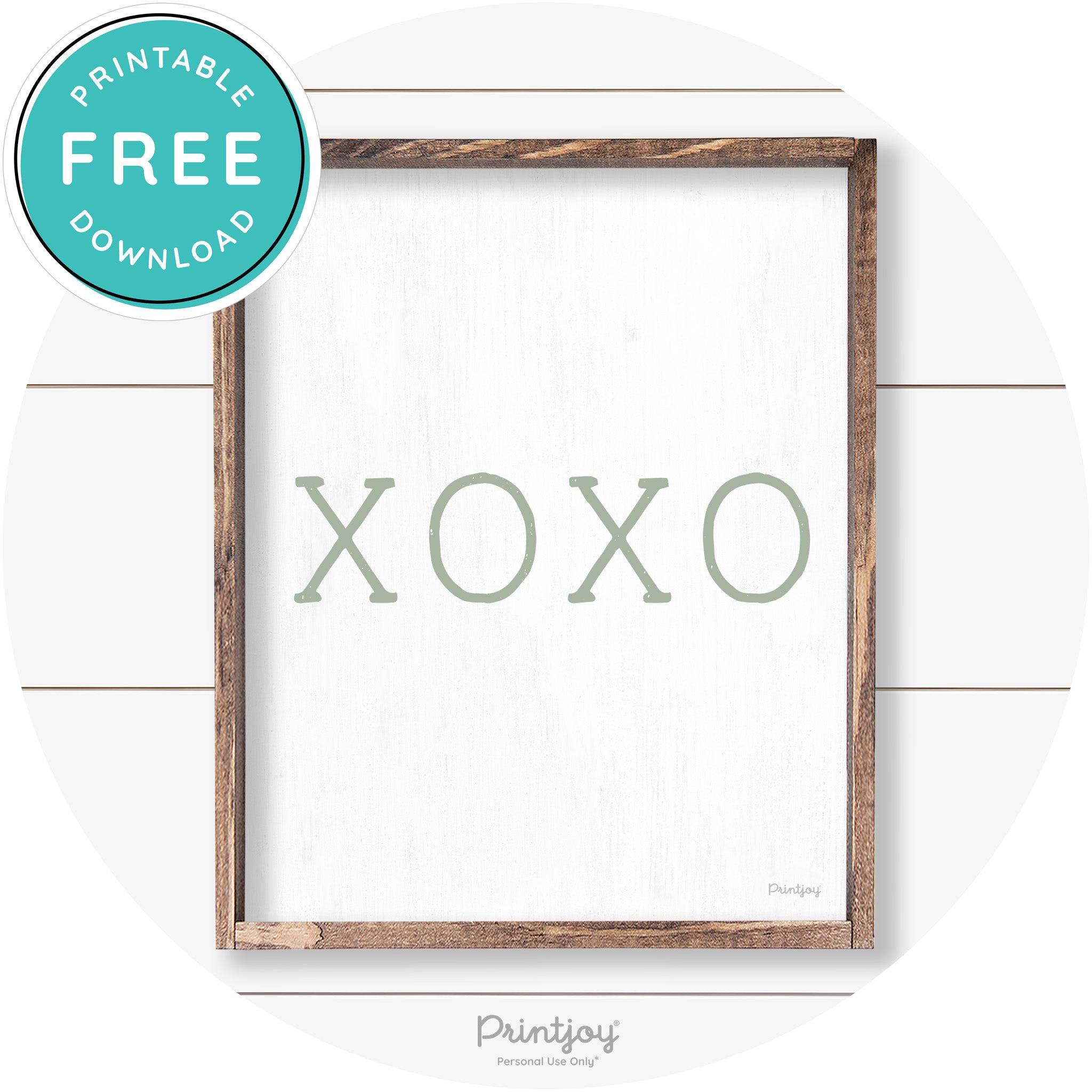 Xoxo Cute Couples Love Modern Farmhouse Wall Art Free Printable