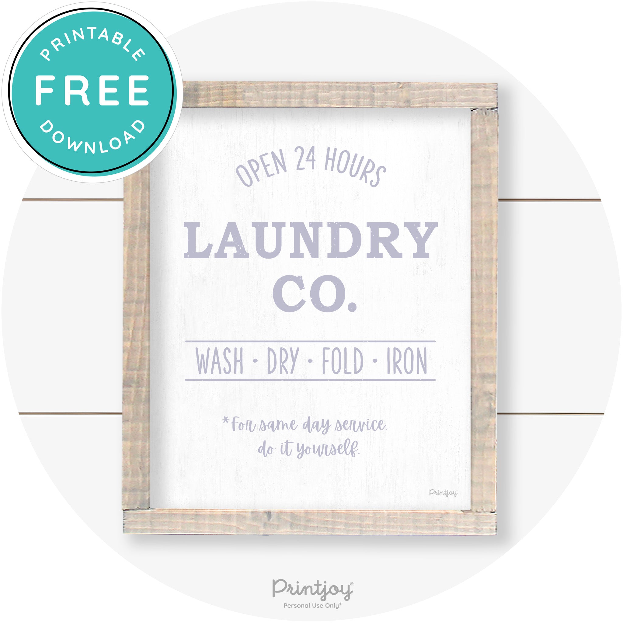 Laundry Co Do It Yourself Funny Farmhouse Wall Art Free Printable - Printjoy
