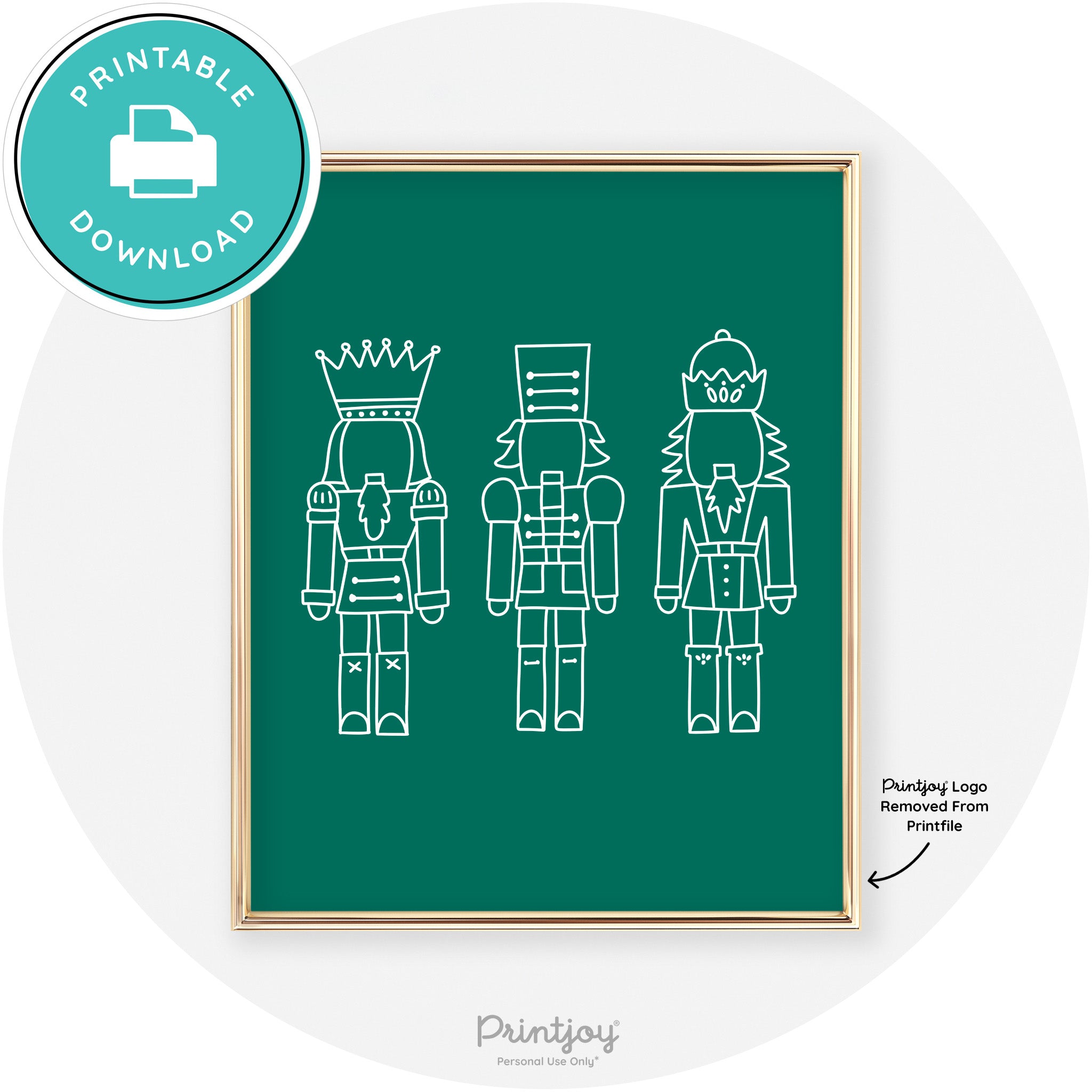 Nutcrackers Line Art Cute Modern Chic Wall Art Decor Free Printable - Printjoy
