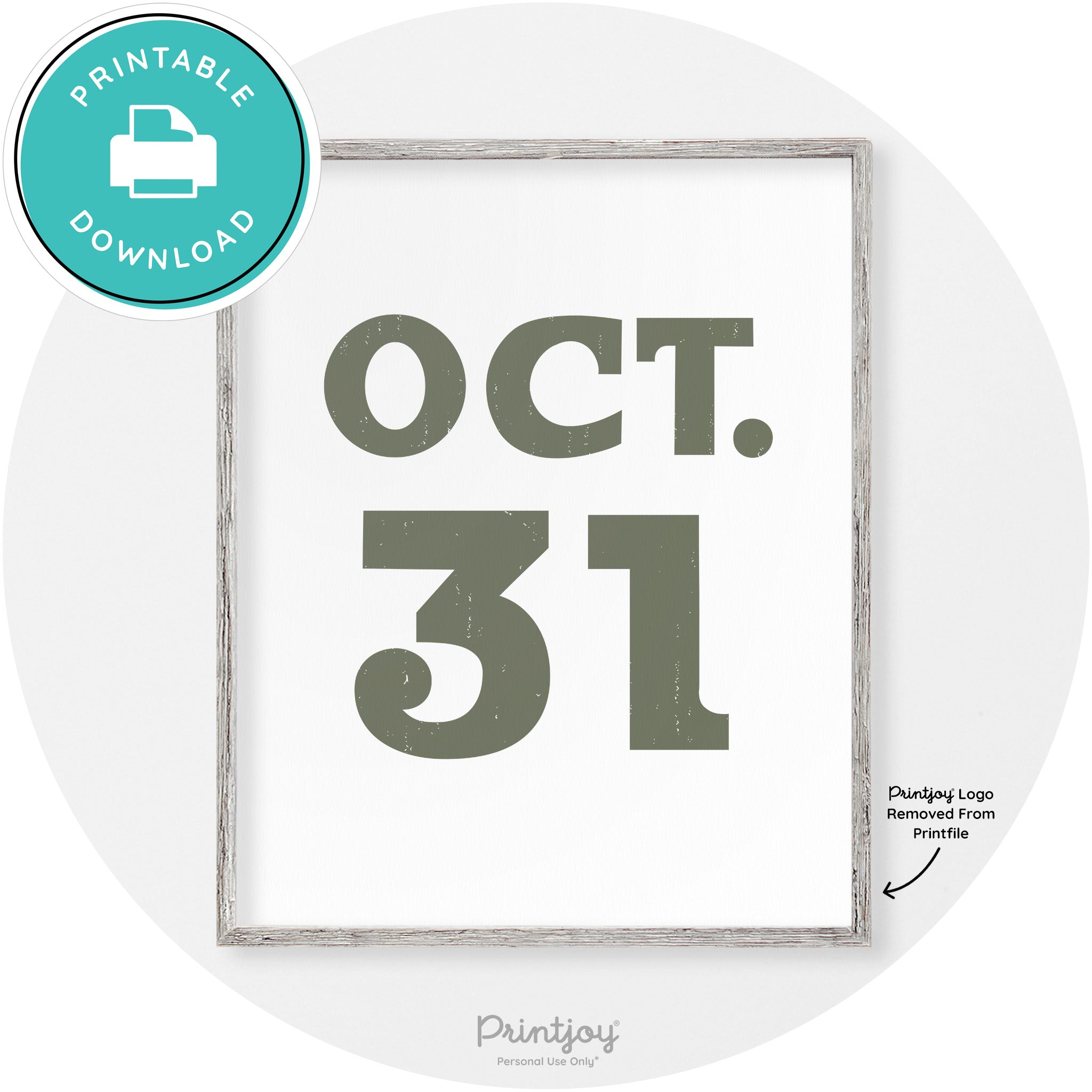 October 31 Halloween Day Vintage Halloween Wall Art Free Printable - Printjoy