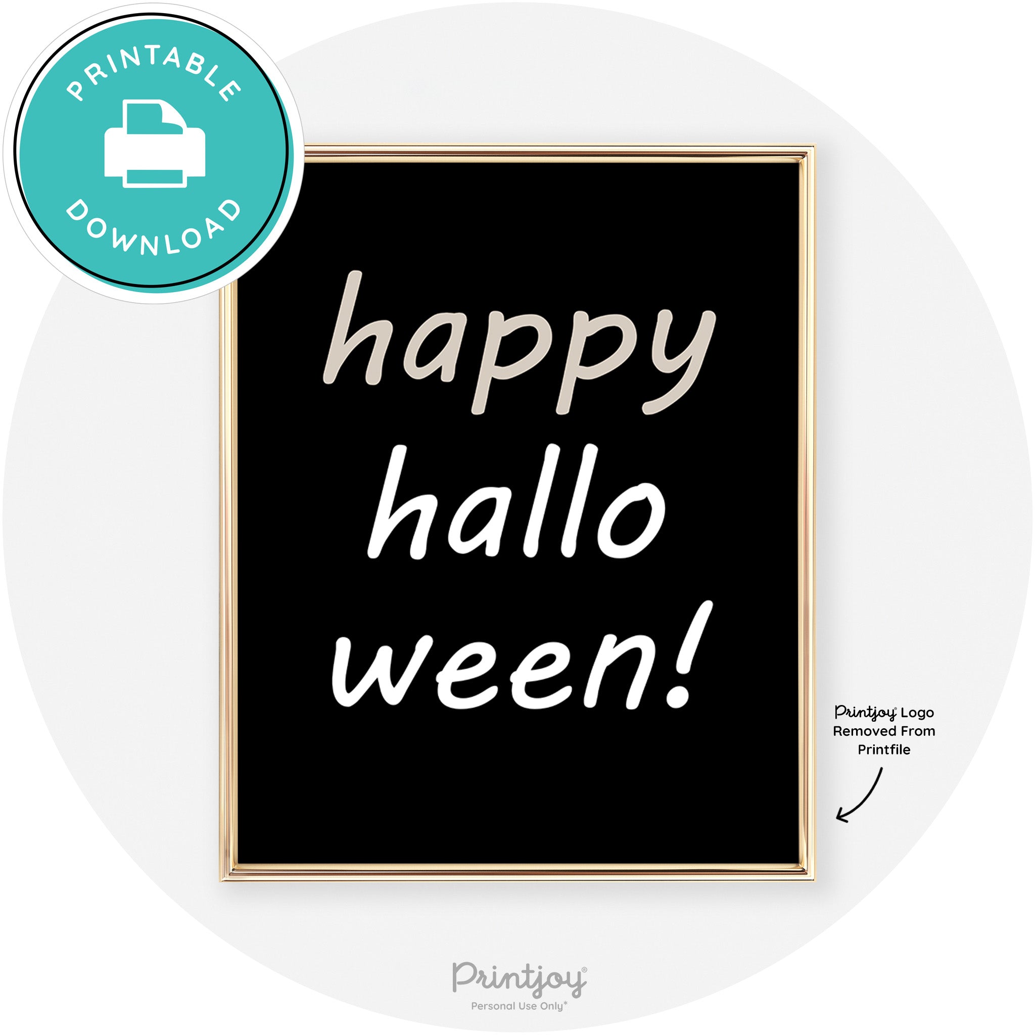 Happy Halloween Fun Cute Chic Halloween Wall Art Free Printable - Printjoy