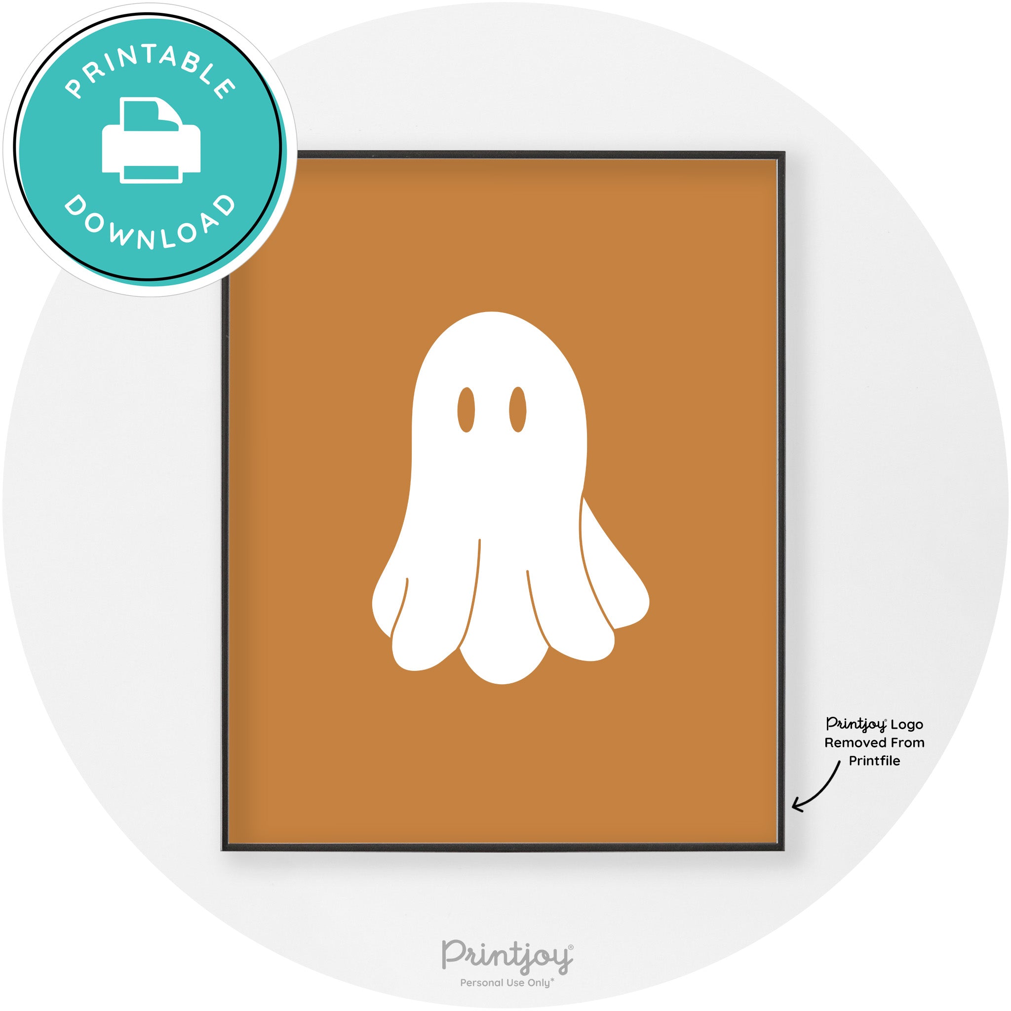 Halloween Cute Ghost Modern Chic Wall Art Decor Printable - Printjoy