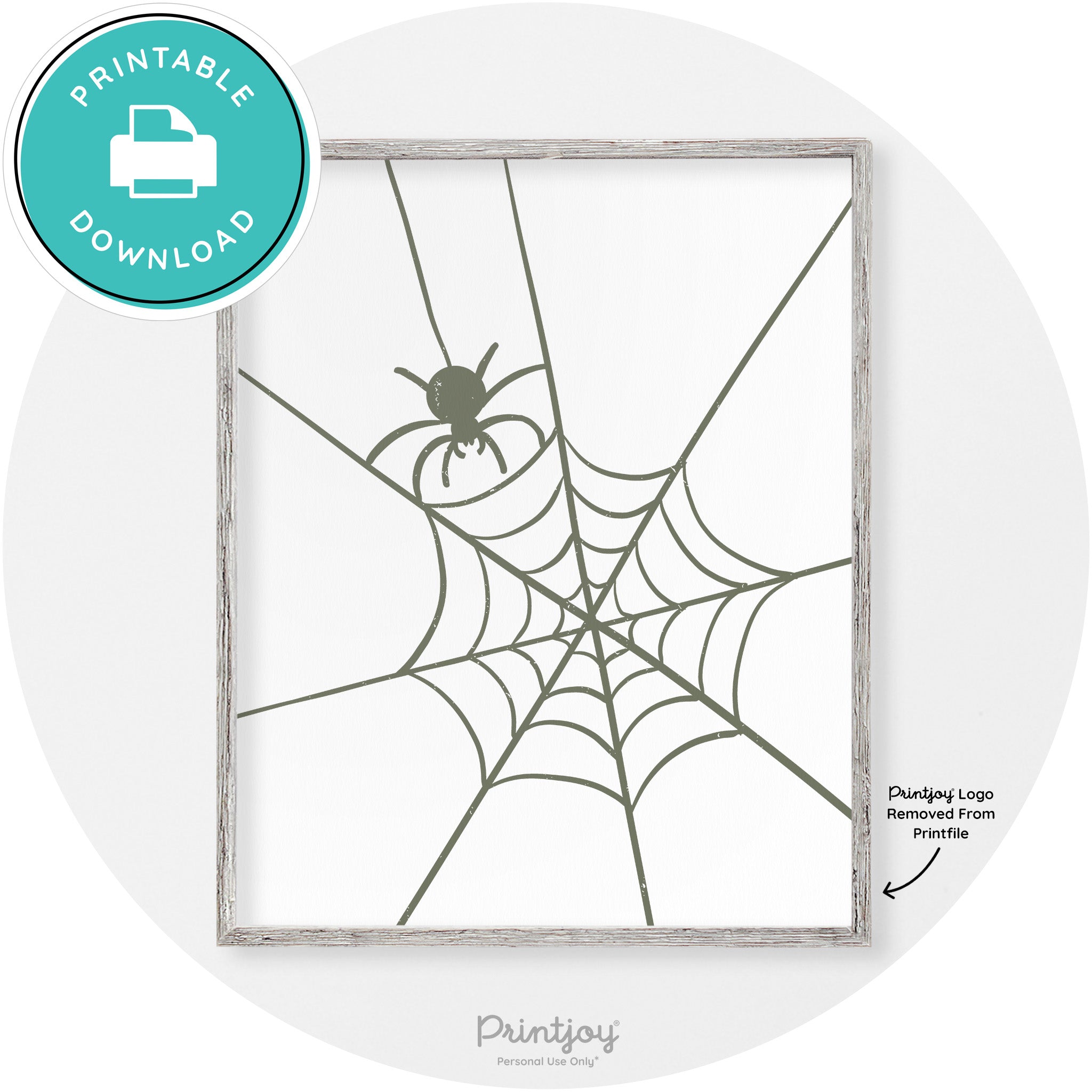 Halloween Spider Web Modern Vintage Wall Art Free Printable - Printjoy