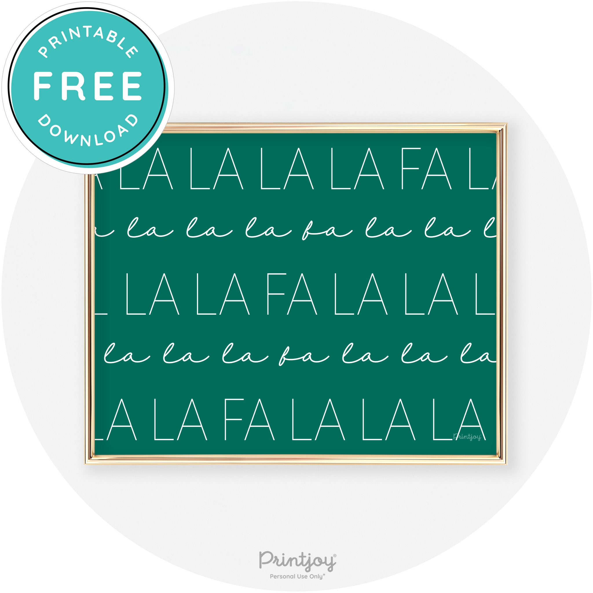 Fa La La Pattern Cute Modern Chic Wall Art Decor Free Printable - Printjoy