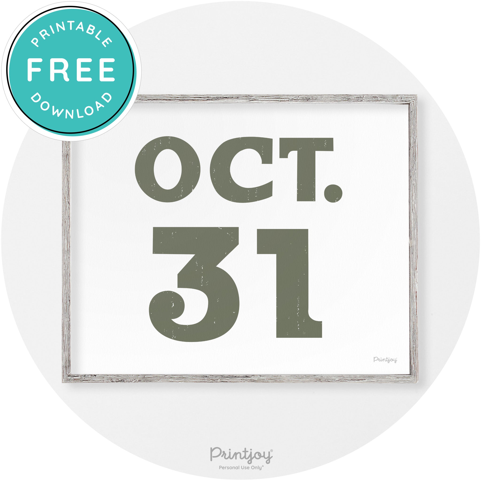 October 31 Halloween Day Vintage Halloween Wall Art Free Printable - Printjoy