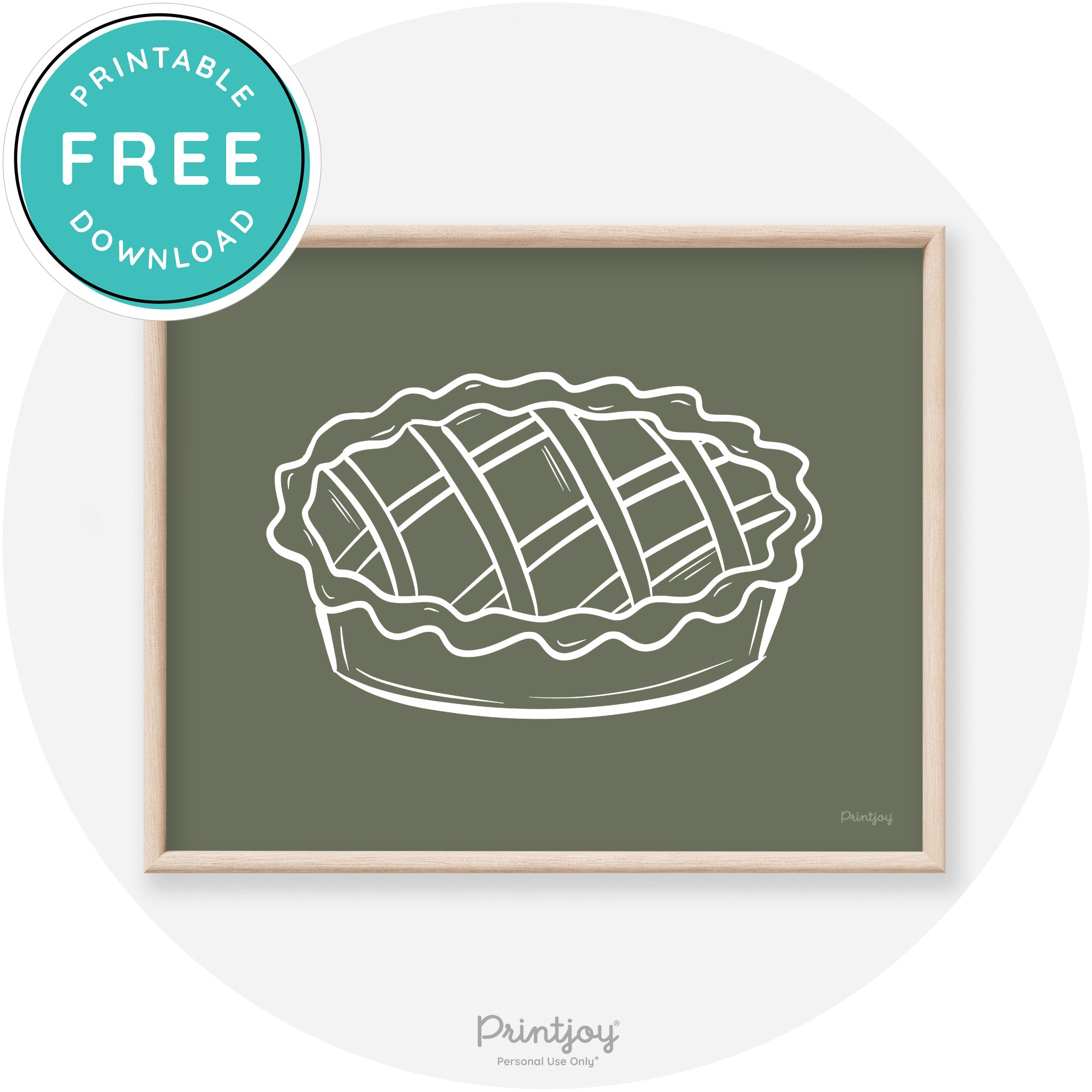 Pie Drawing Thanksgiving Modern Transitional Wall Art Free Printable - Printjoy