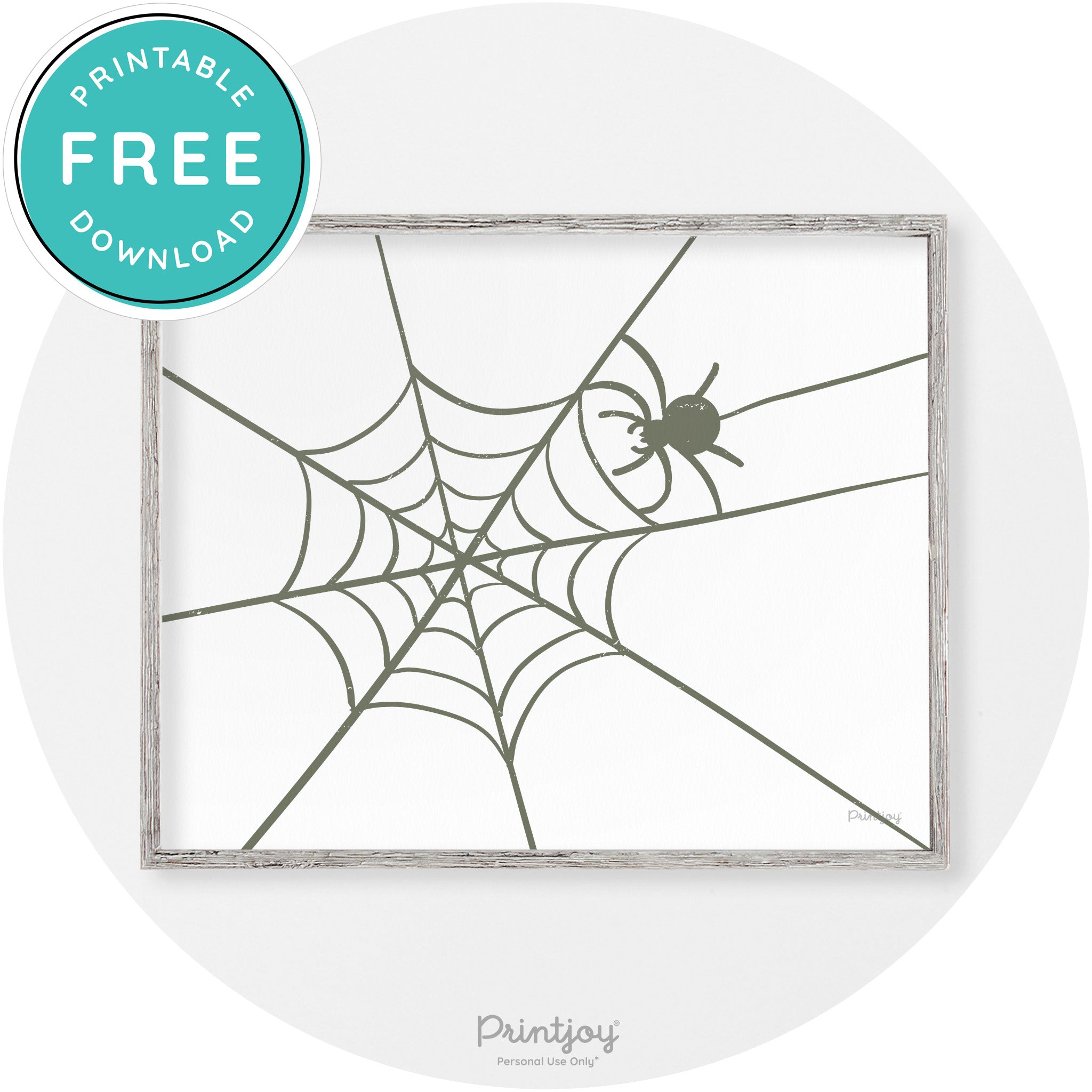 Halloween Spider Web Modern Vintage Wall Art Free Printable - Printjoy