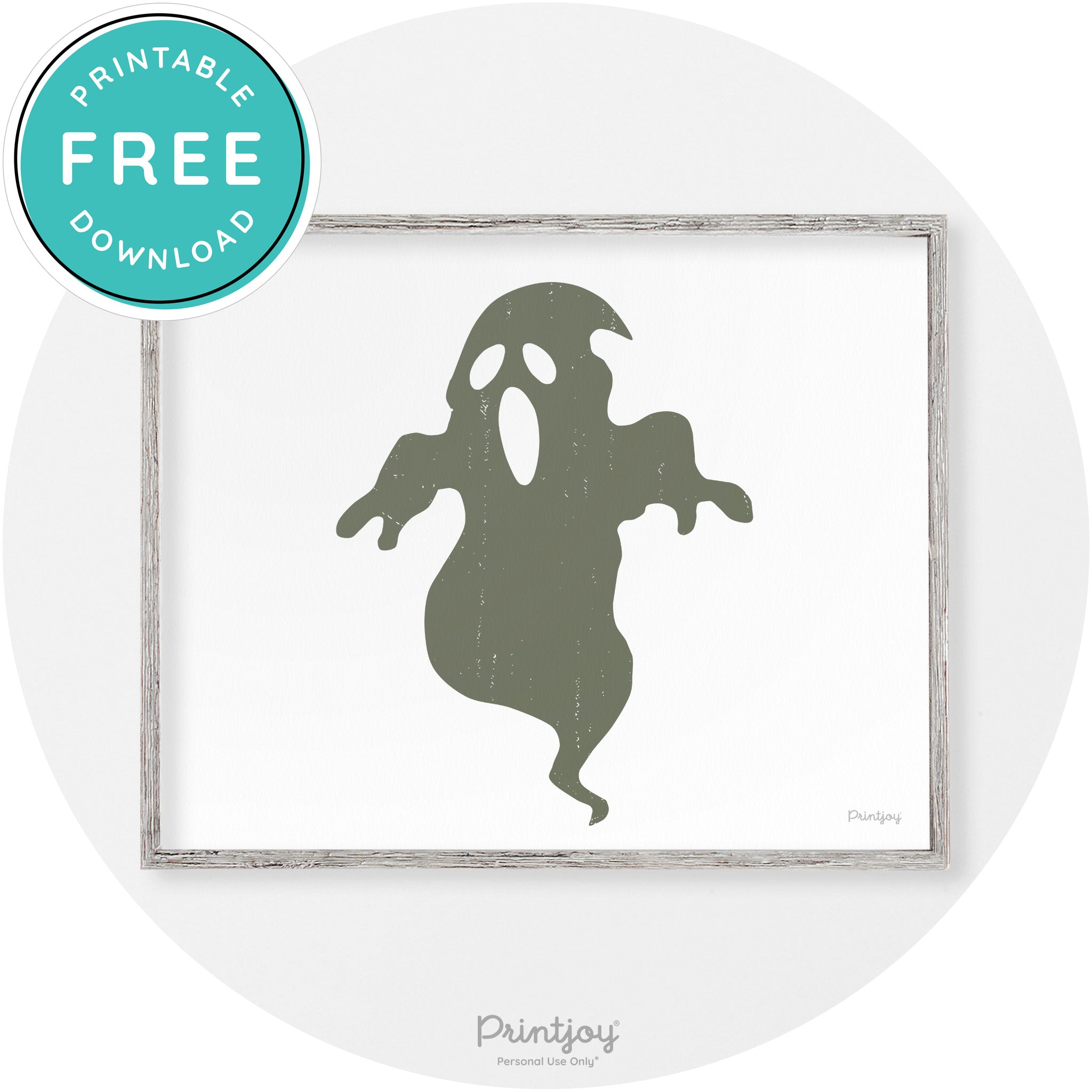 Spooky Ghost Boogie Man Halloween Vintage Wall Art Free Printable - Printjoy