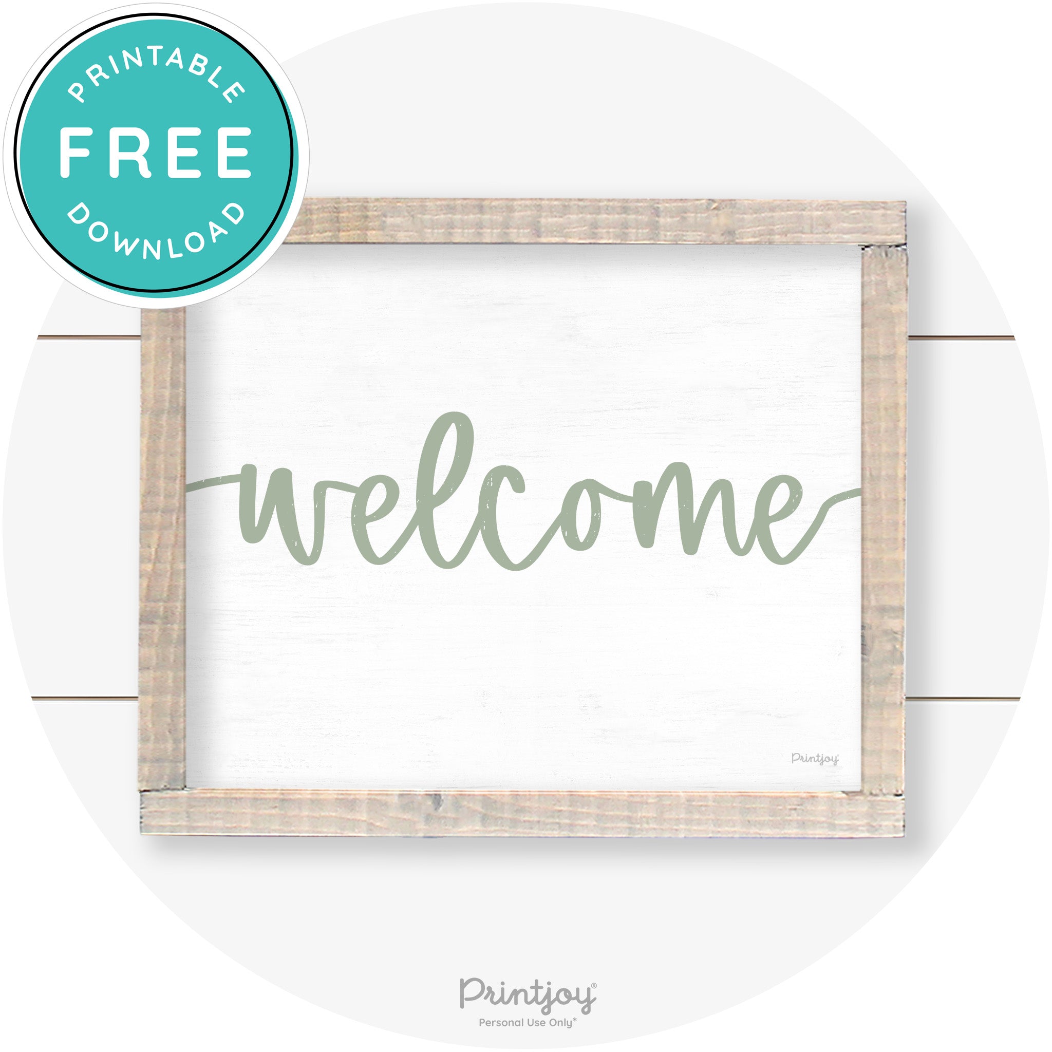 Welcome Entryway Sign Cute Farmhouse Wall Art Decor Free Printable
