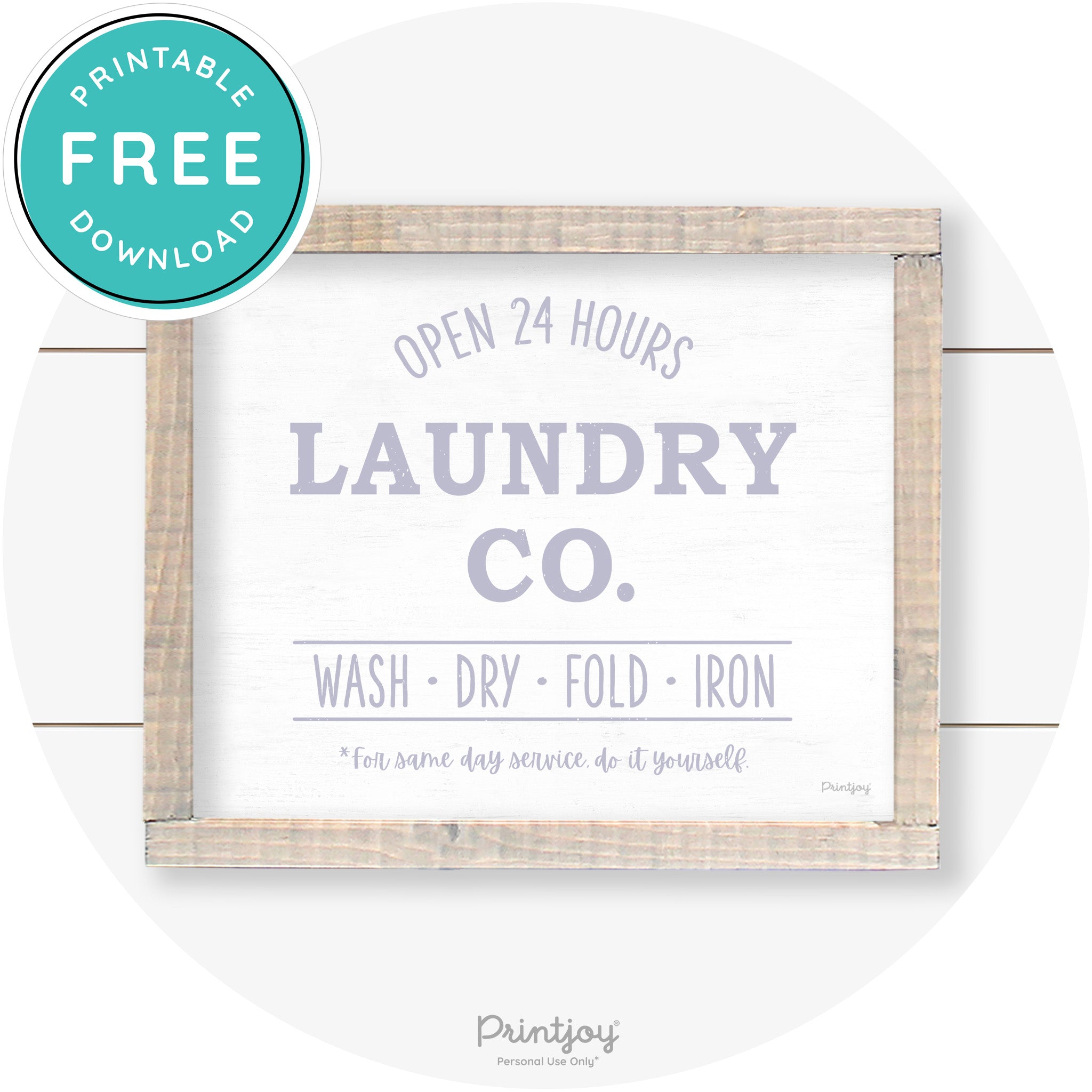 Laundry Co Do It Yourself Funny Farmhouse Wall Art Free Printable - Printjoy