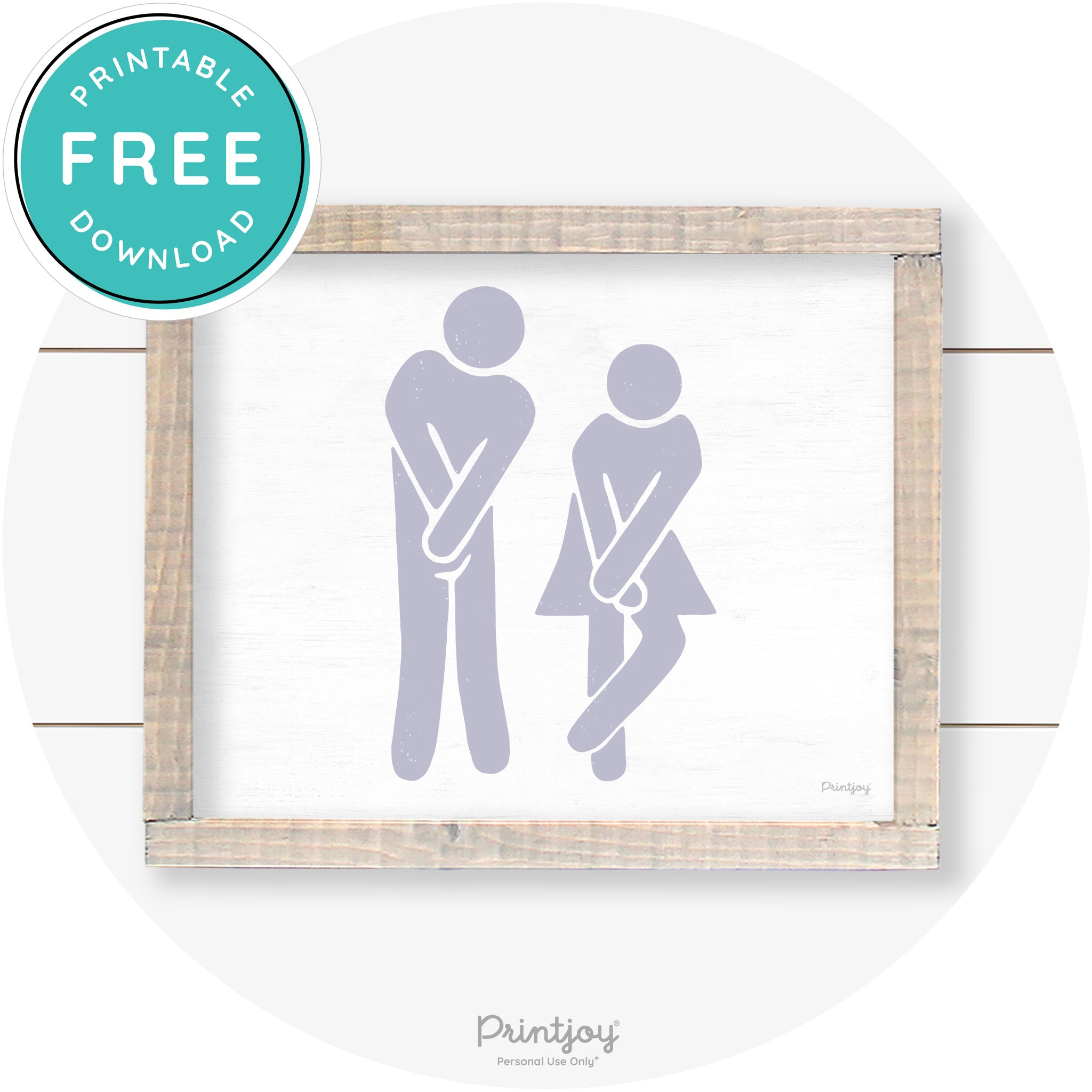 Potty Dance Gotta Go Sign Funny Farmhouse Wall Art Free Printable - Printjoy