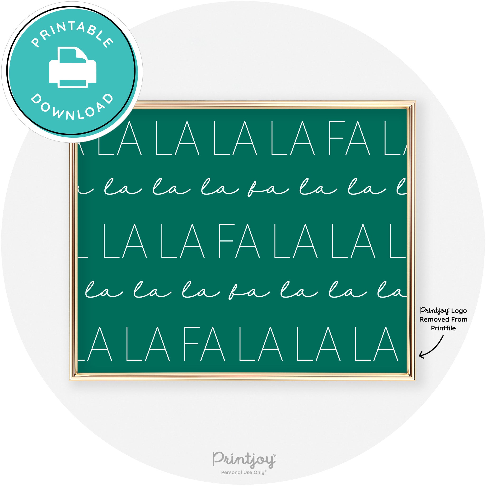 Fa La La Pattern Cute Modern Chic Wall Art Decor Free Printable - Printjoy